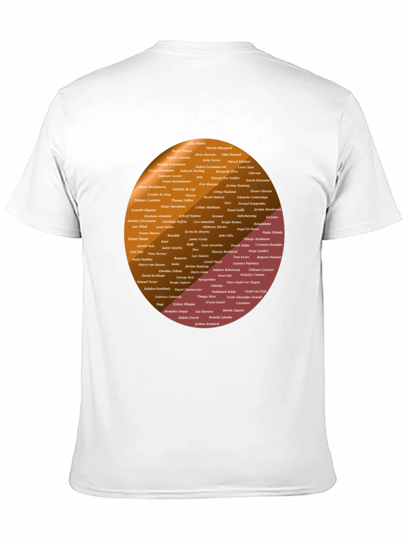 Soccer Legends T-Shirt: Player Names Graphic Print