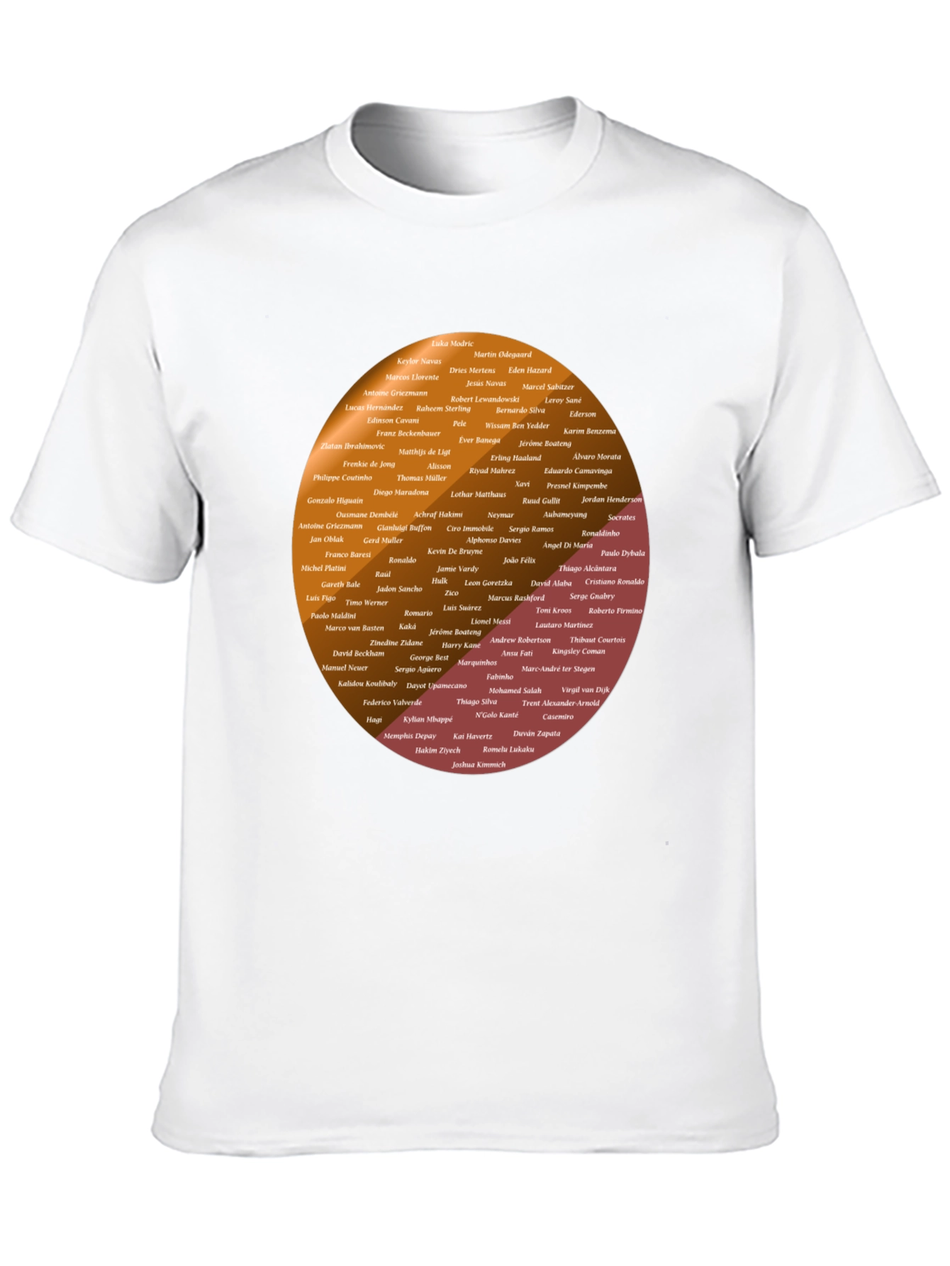 Soccer Legends T-Shirt: Player Names Graphic Print
