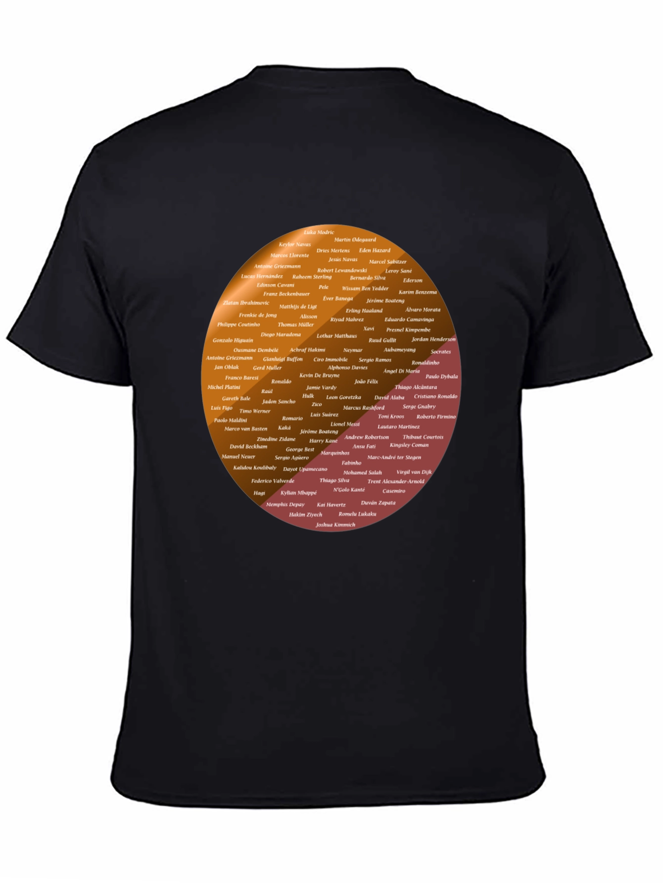 Soccer Legends T-Shirt: Player Names Graphic Print