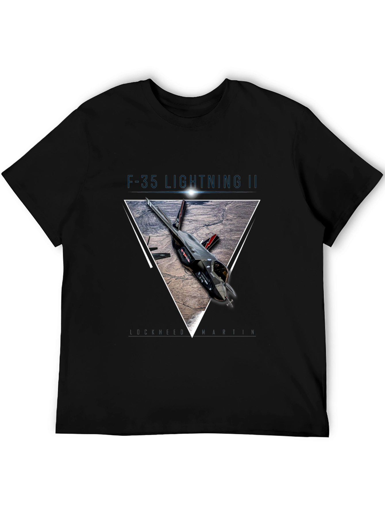 F-35 Lightning II T-Shirt: Geometric Jet Design Premium Cotton