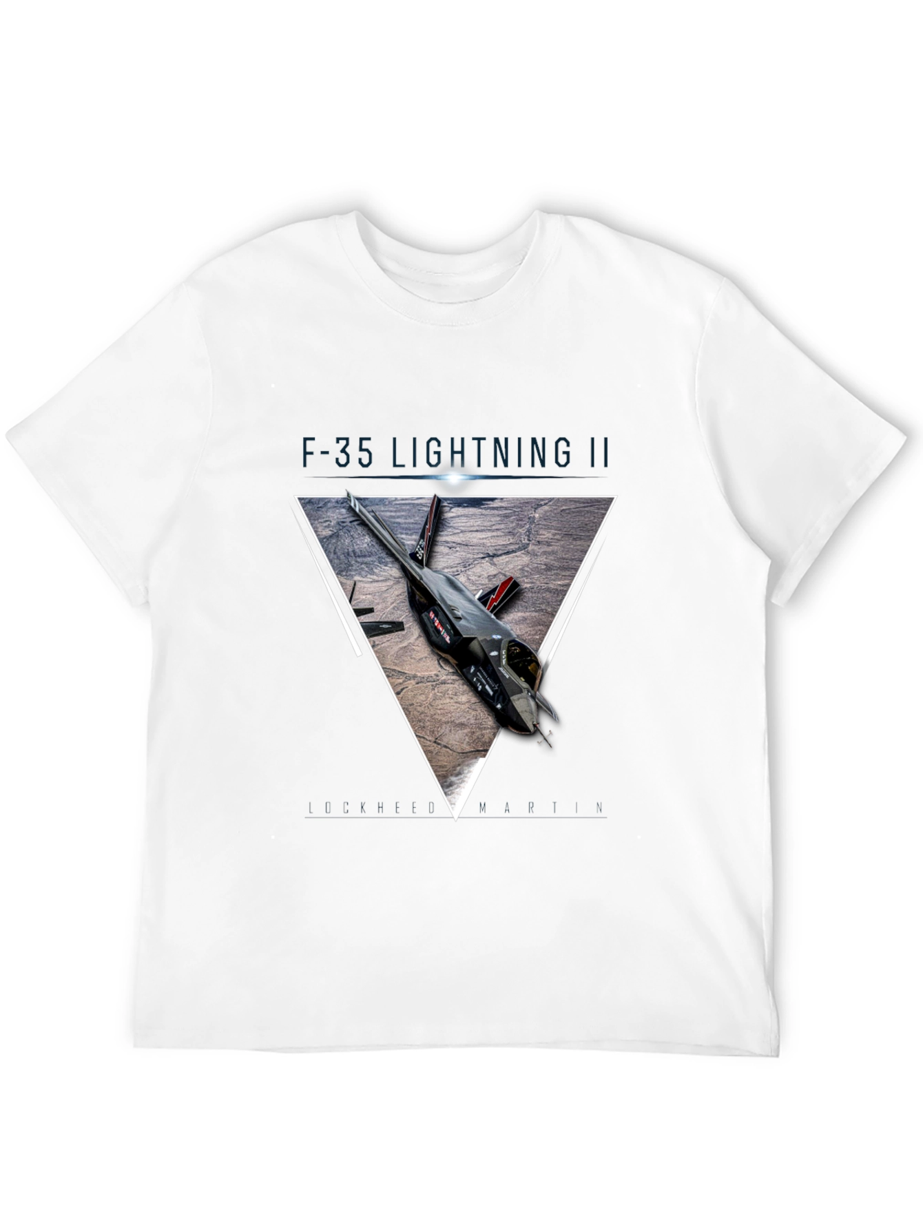 F-35 Lightning II T-Shirt: Geometric Jet Design Premium Cotton