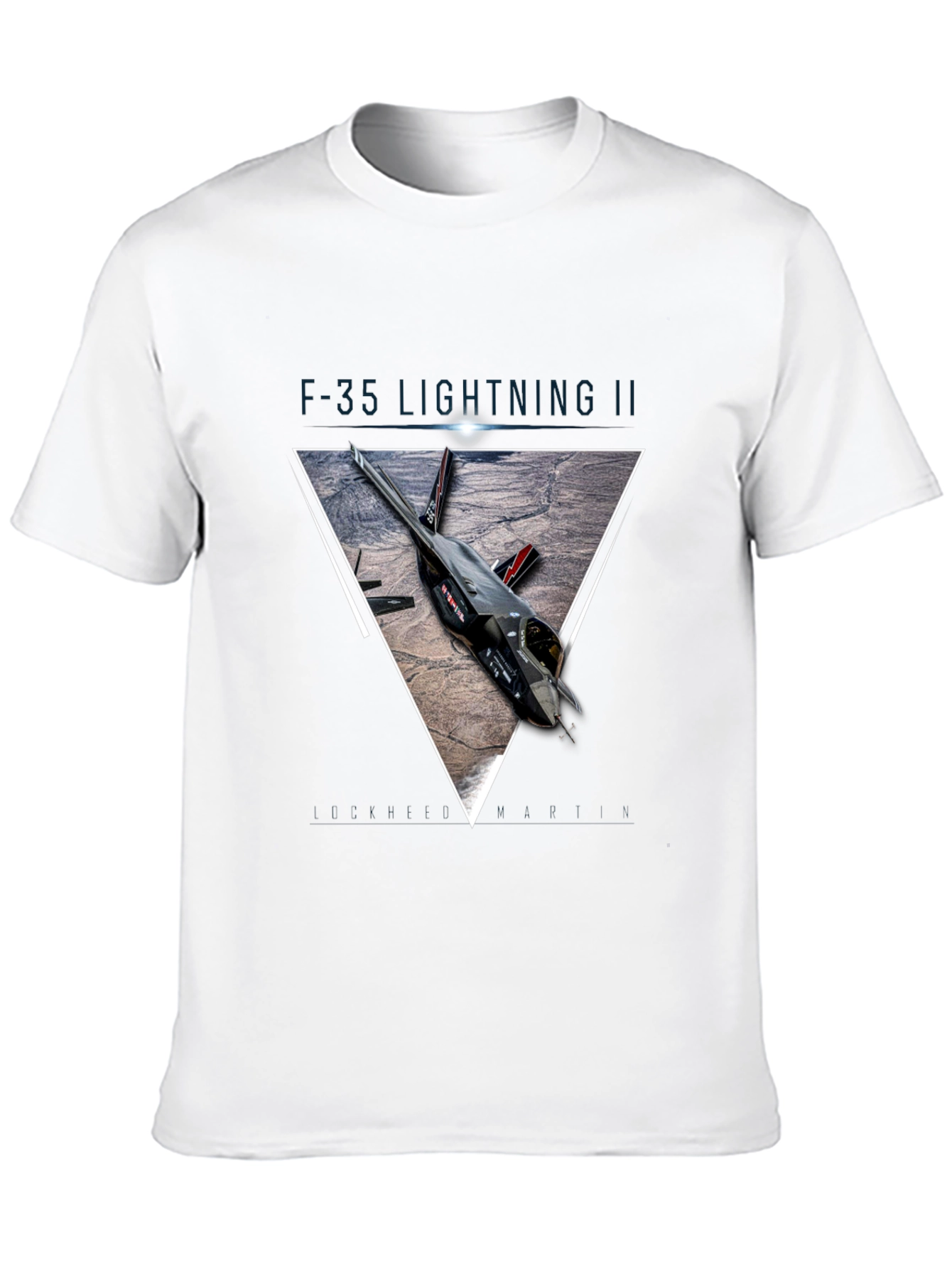 F-35 Lightning II T-Shirt: Geometric Jet Design Premium Cotton