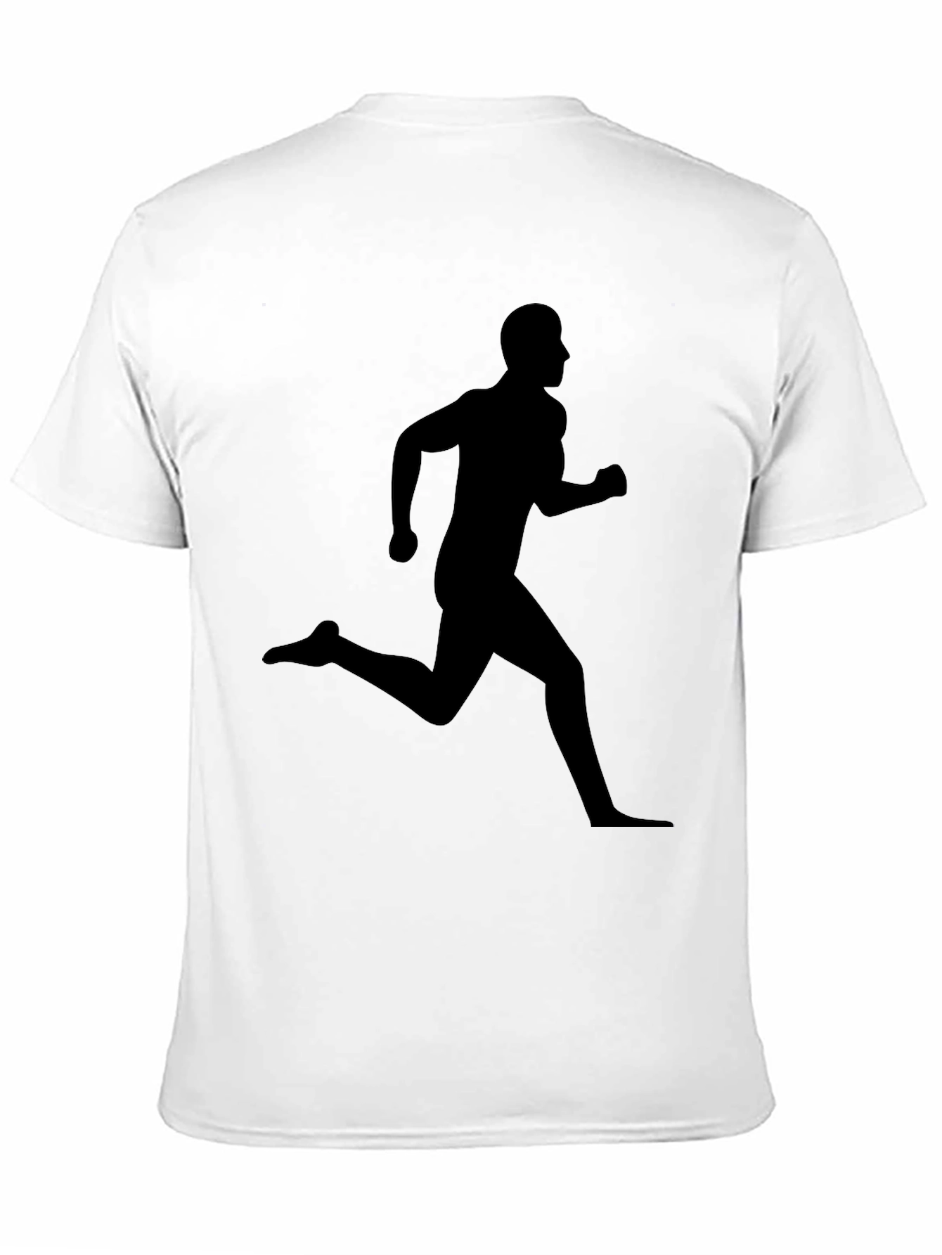 Black Running Man Graphic Tee - Athletic Style