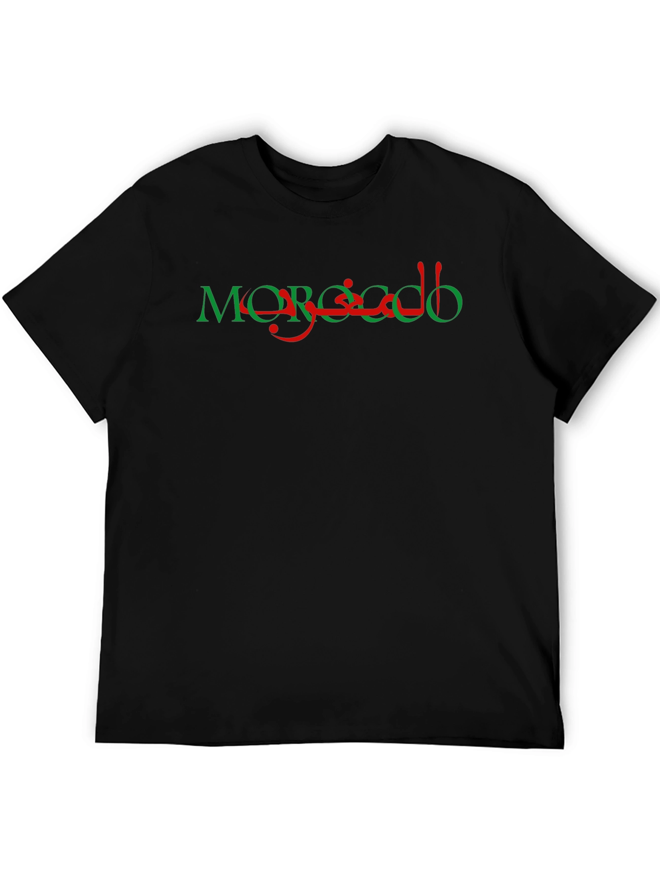 Morocco Graphic Print Black T-Shirt