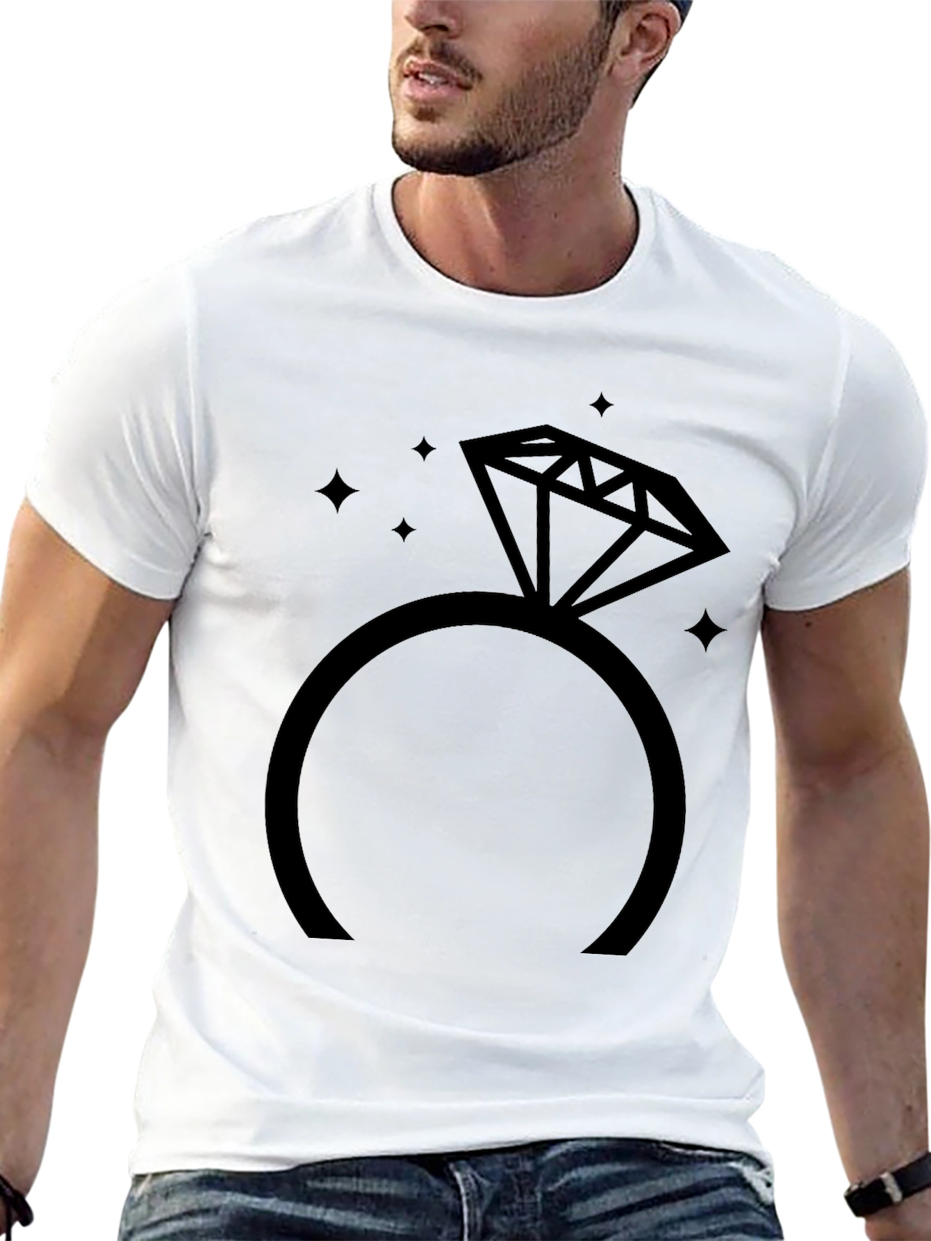 Diamond Ring Graphic Tee - Stylish & Unique