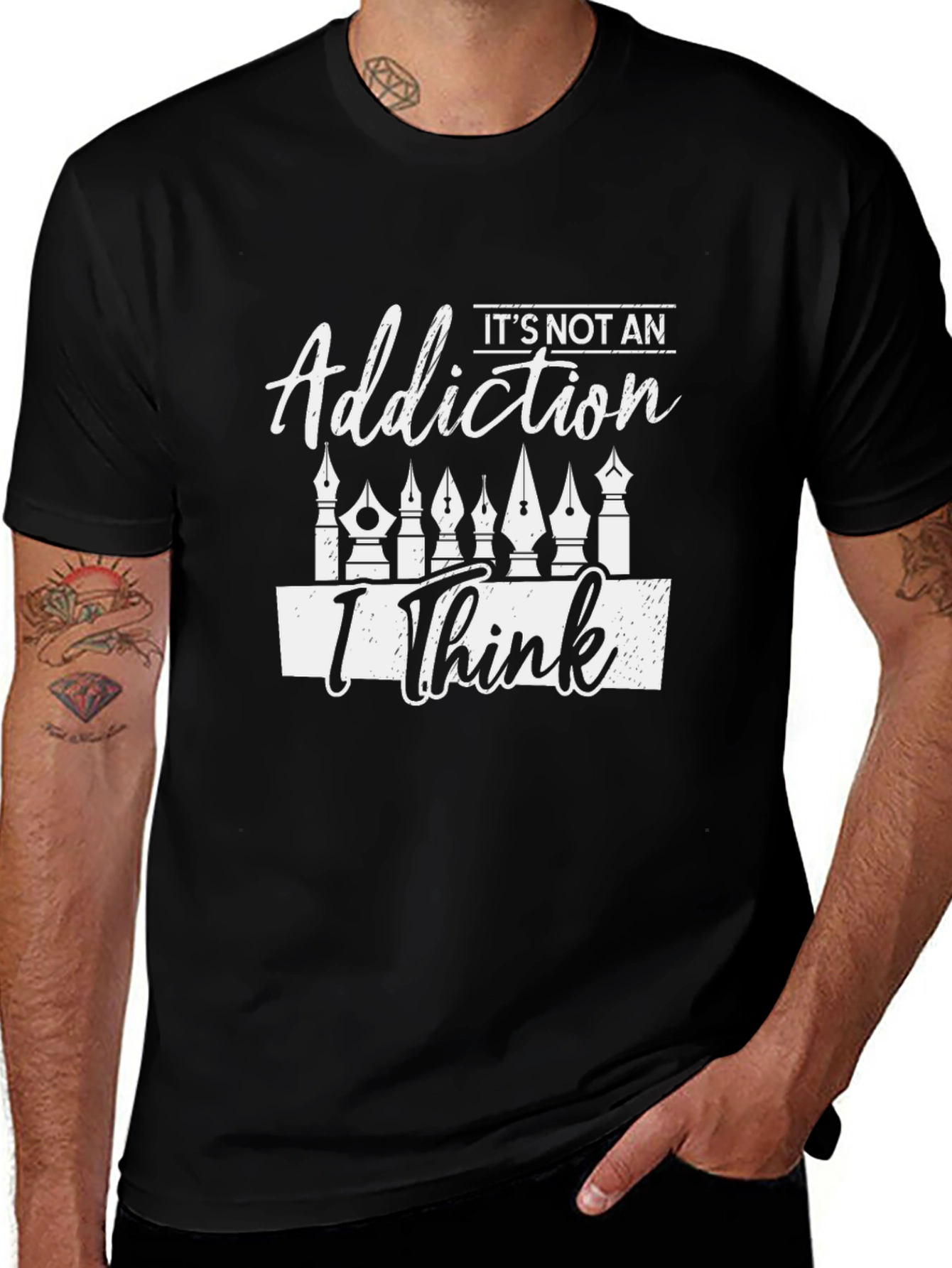 Artists Not An Addiction Black Graphic T-Shirt
