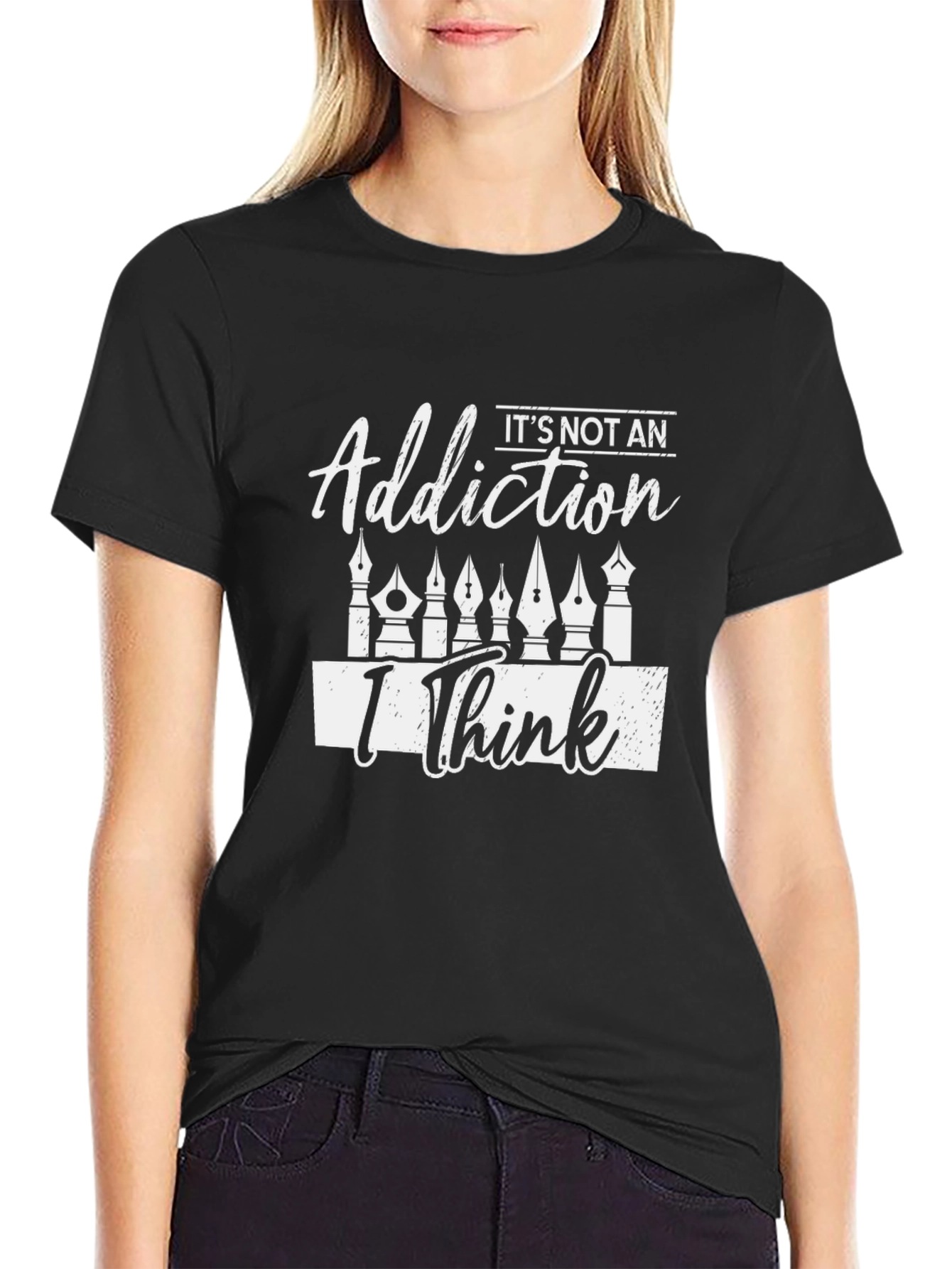 Artists Not An Addiction Black Graphic T-Shirt