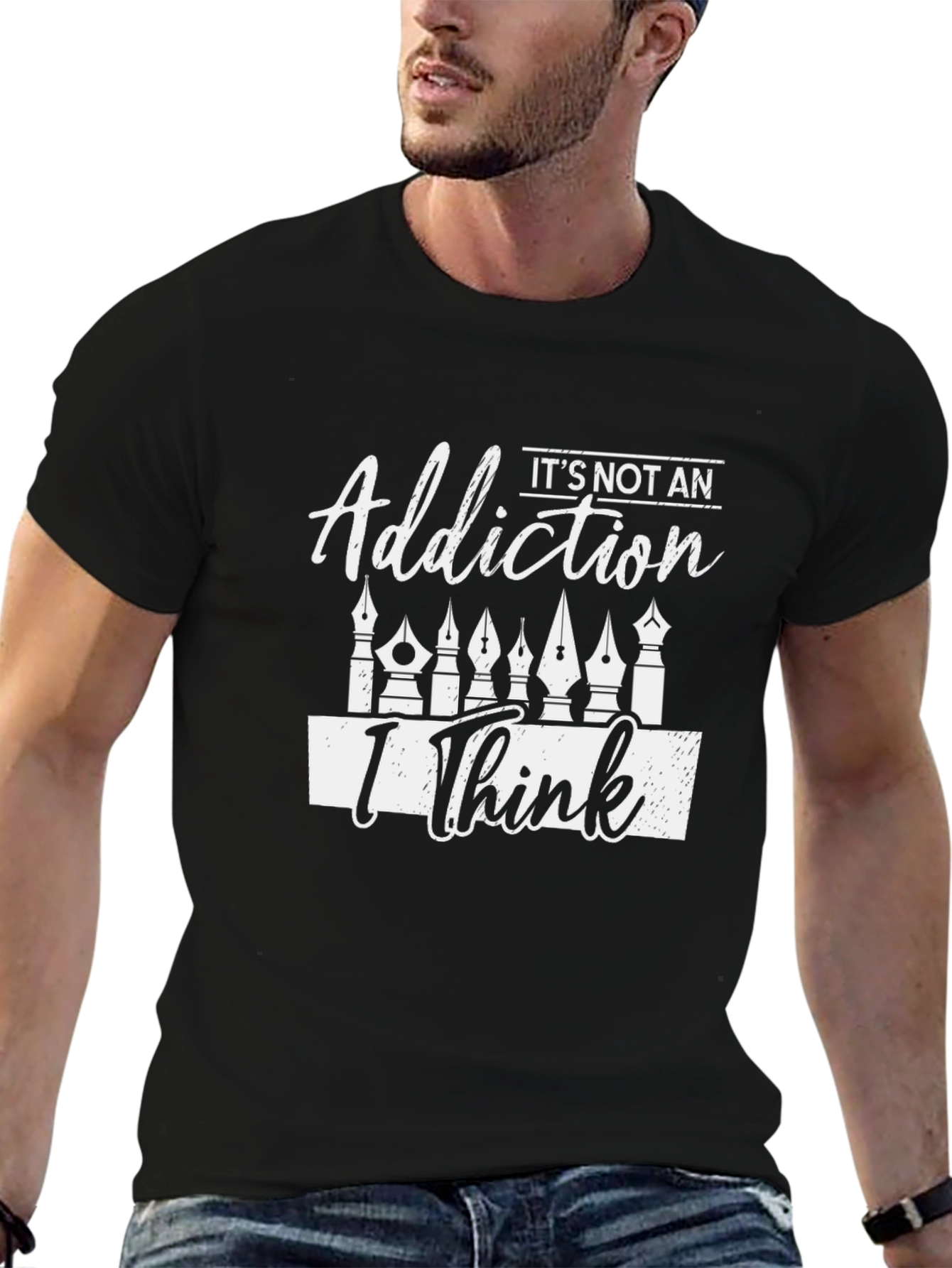 Artists Not An Addiction Black Graphic T-Shirt