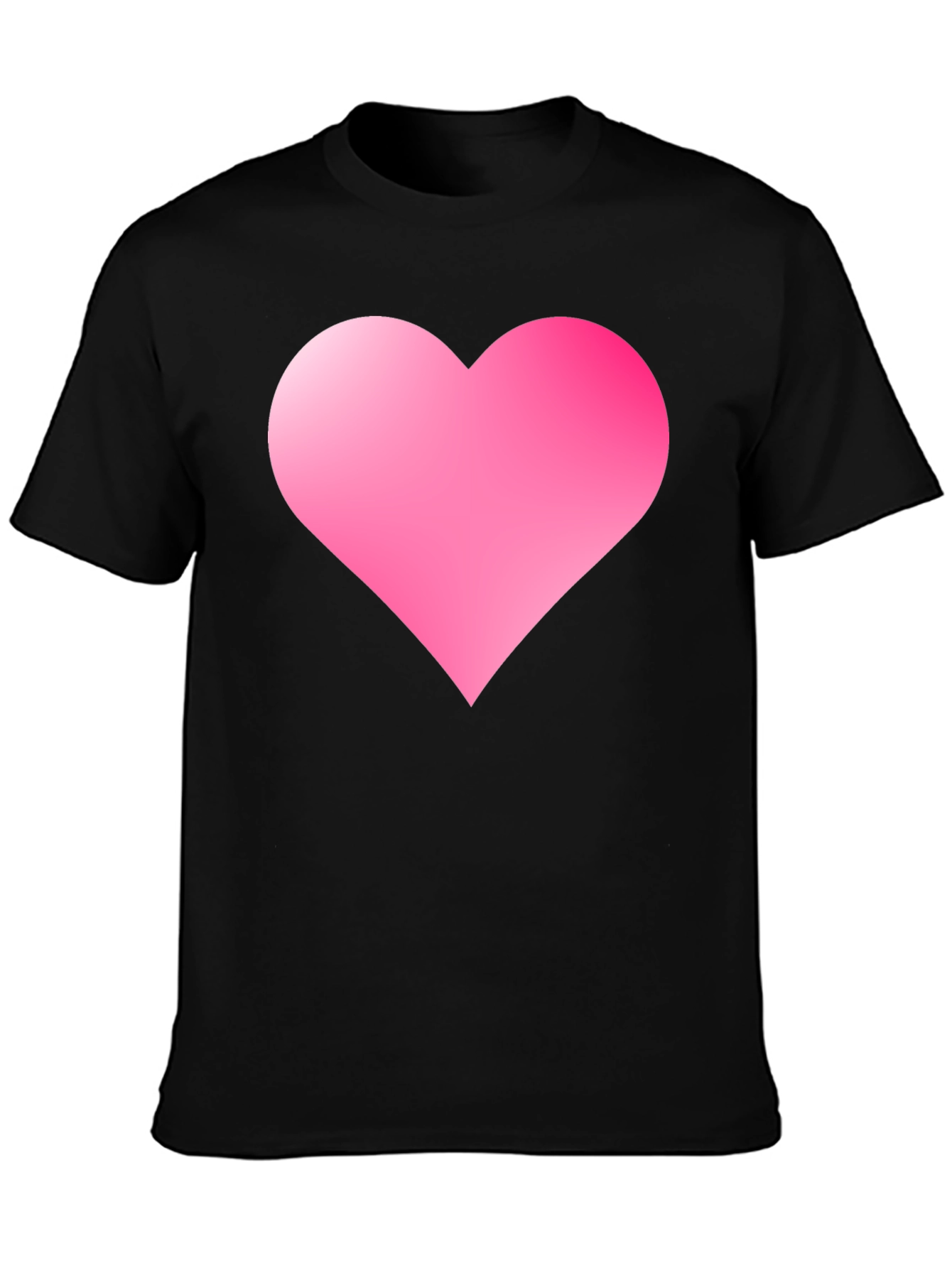 Heart Print Black T-Shirt