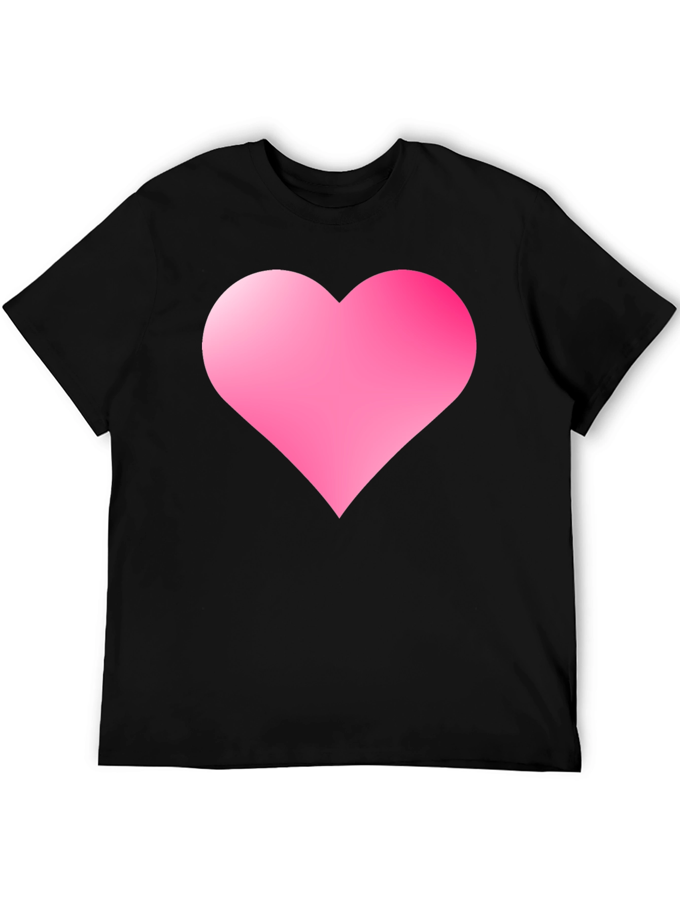 Heart Print Black T-Shirt