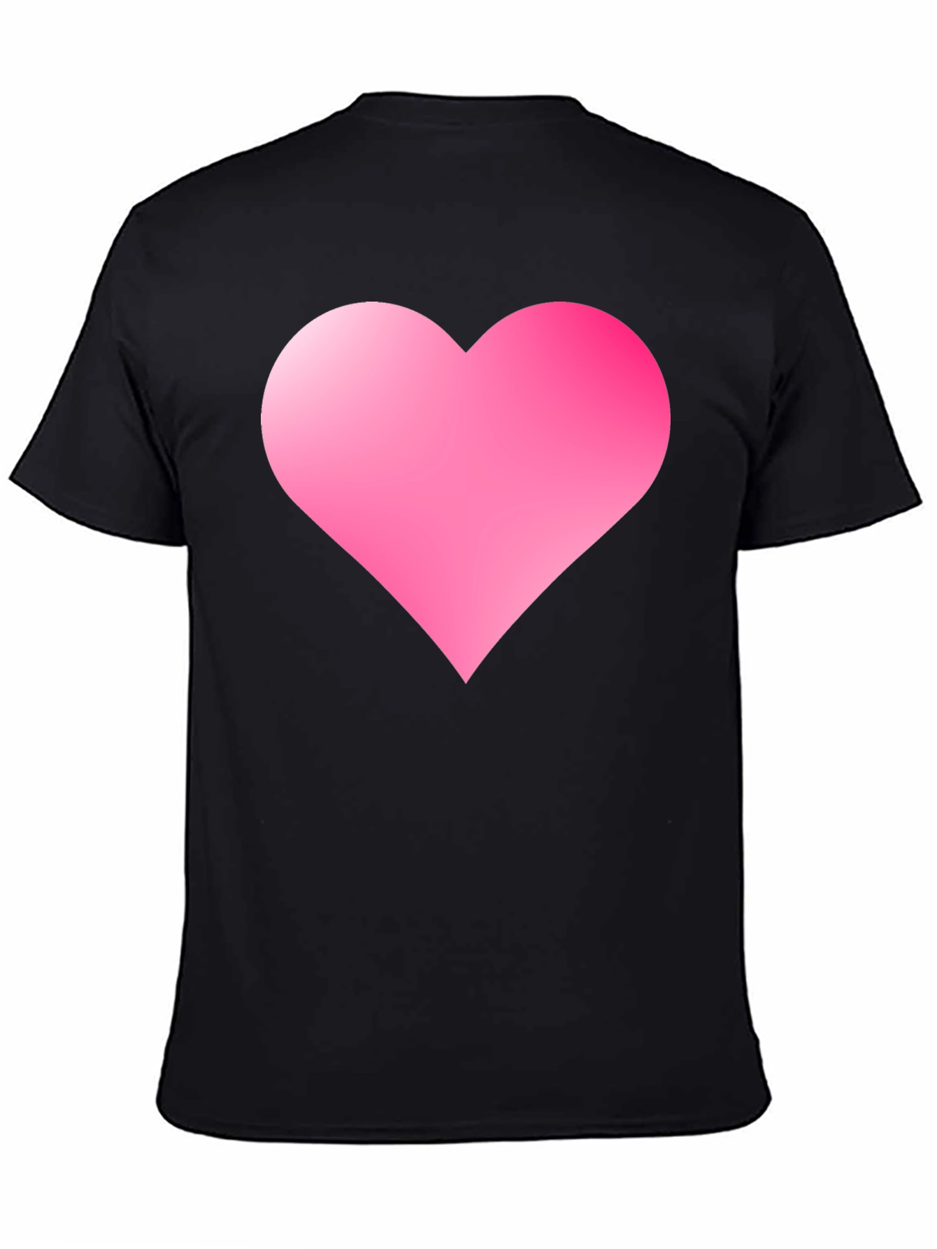 Heart Print Black T-Shirt