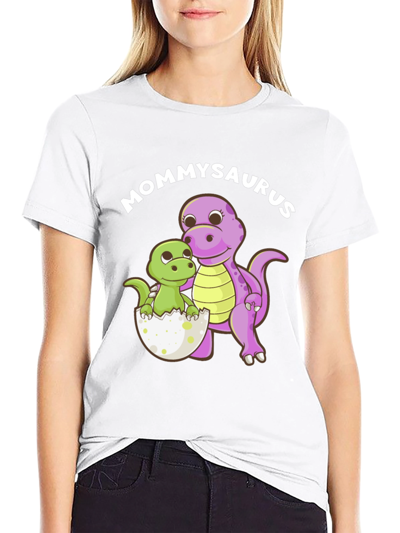 Mommysaurus Dinosaur Graphic T-Shirt