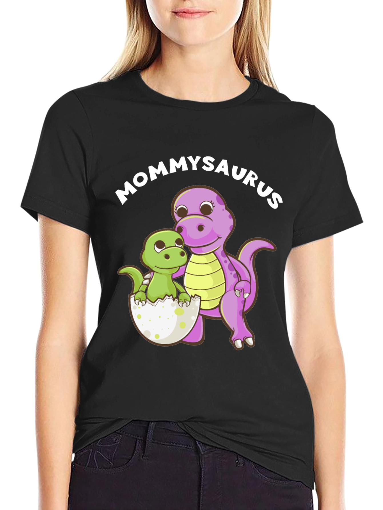 Mommysaurus Dinosaur Graphic T-Shirt