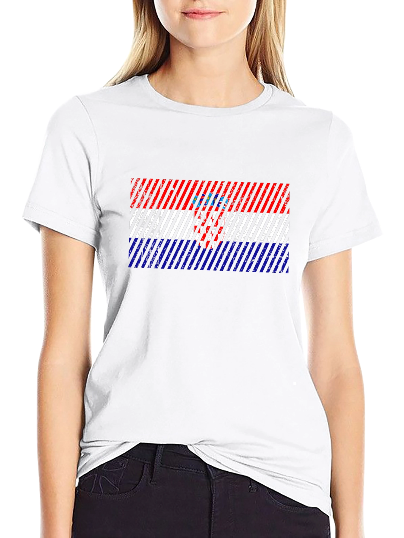 Croatia Flag Mens Graphic T-Shirt