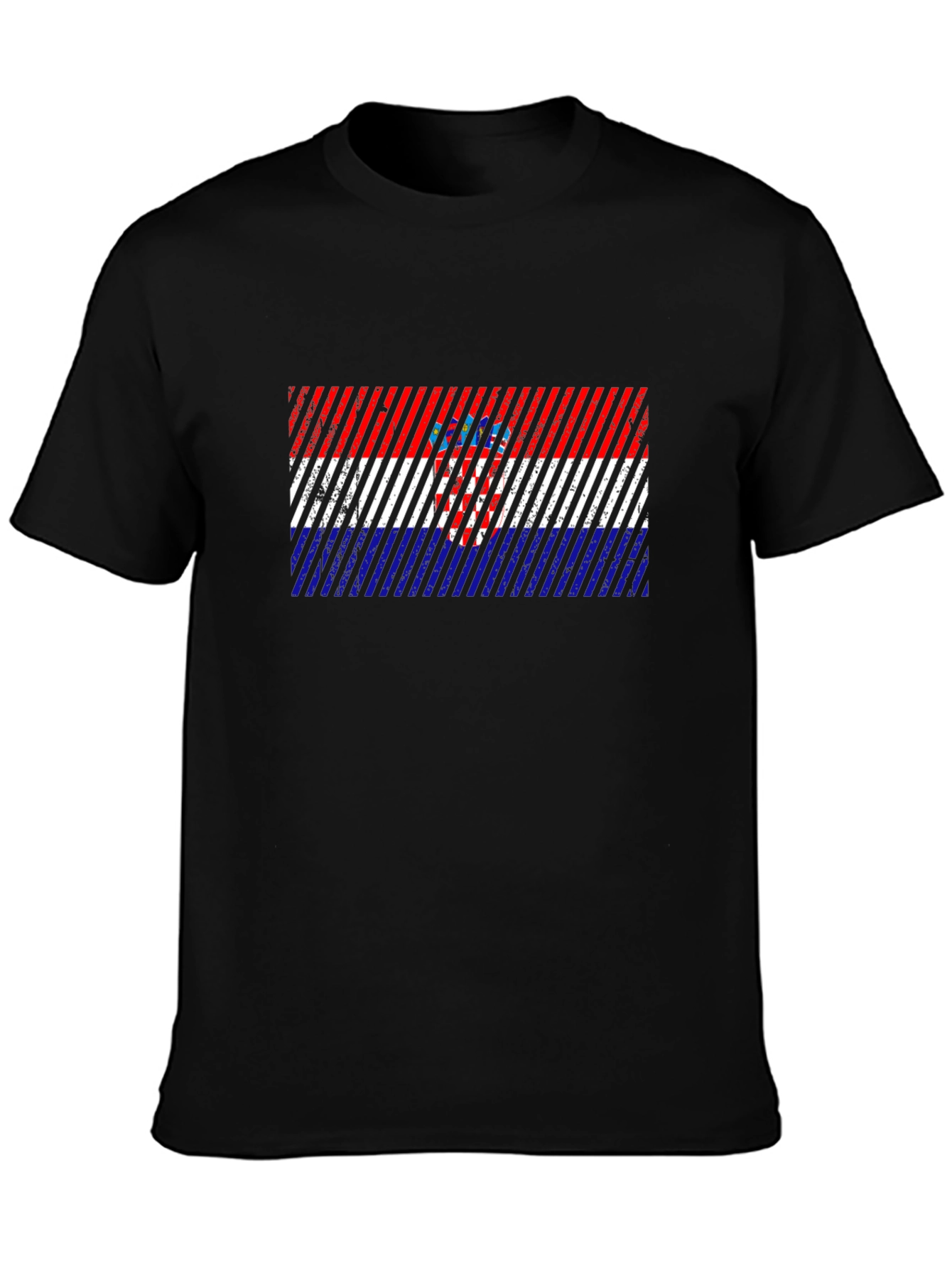Croatia Flag Mens Graphic T-Shirt