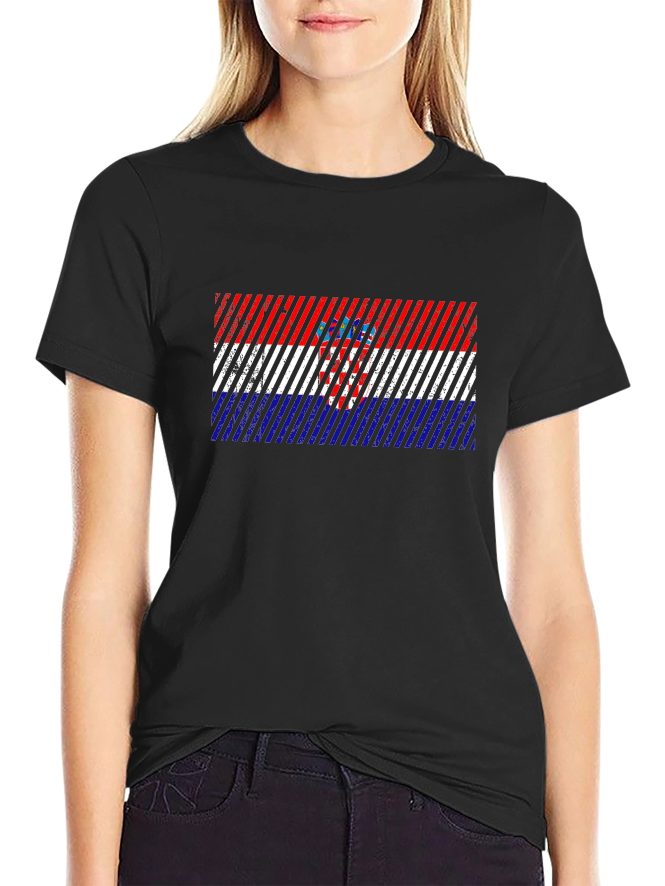 Croatia Flag Mens Graphic T-Shirt