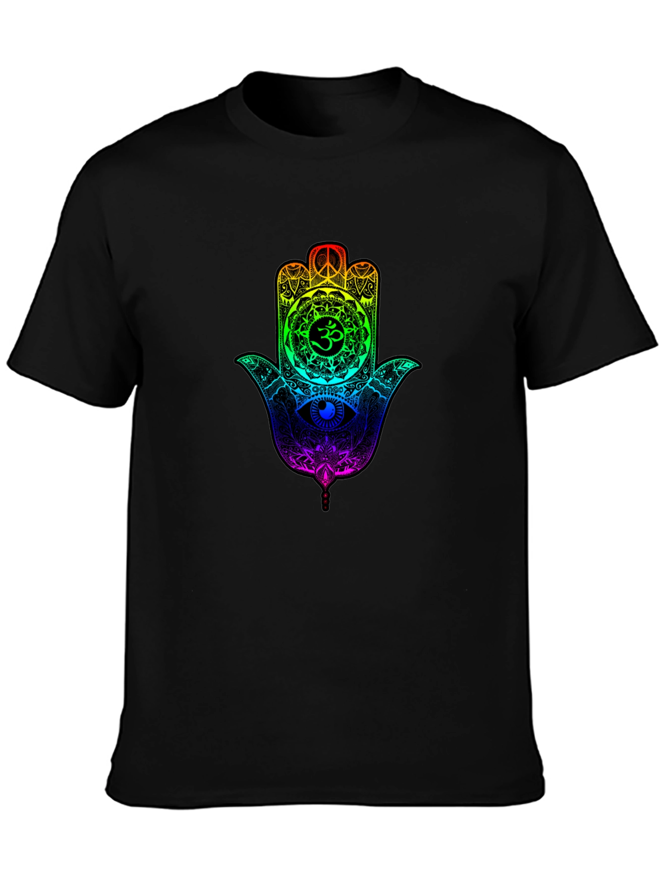 Rainbow Hamsa Hand Graphic T-Shirt - Unisex