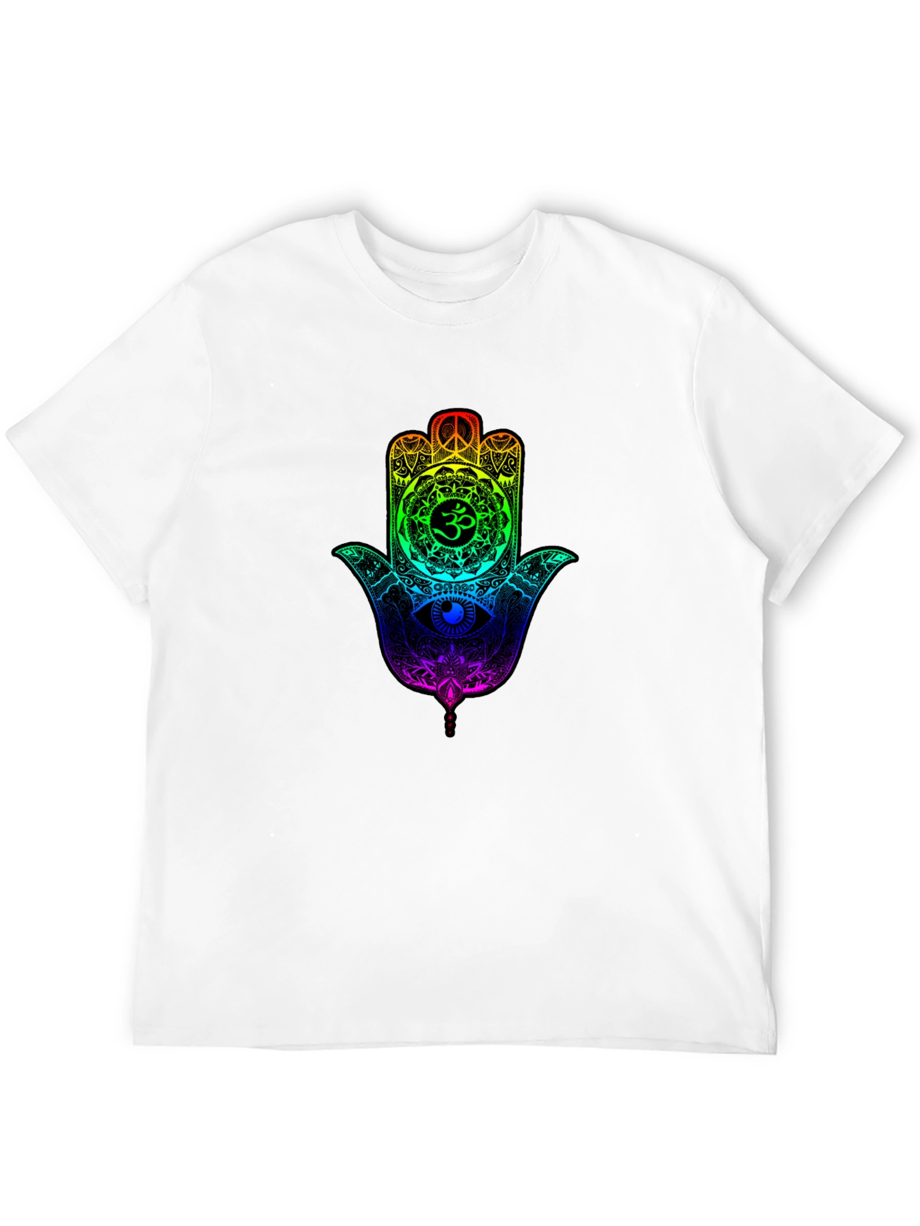 Rainbow Hamsa Hand Graphic T-Shirt - Unisex