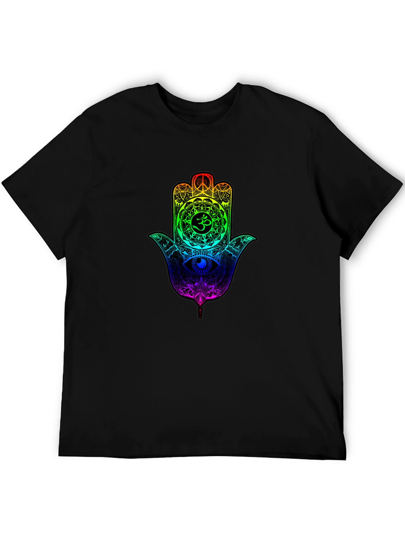 Rainbow Hamsa Hand Graphic T-Shirt - Unisex