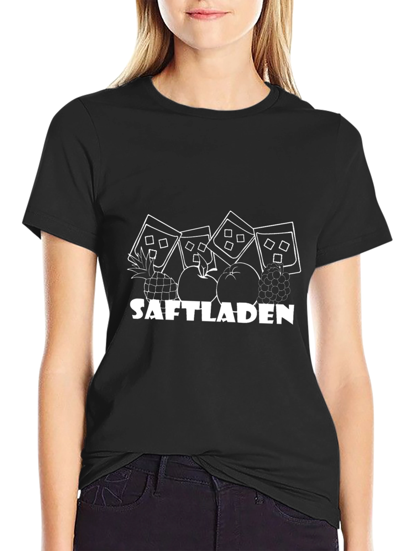 Saftladen Fruit Print T-Shirt - Black