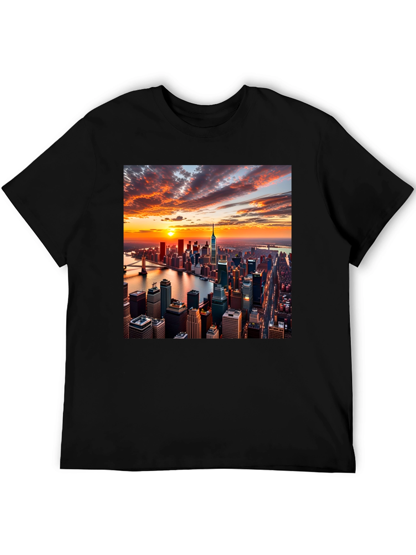 New York Sunset Graphic Tee - Urban Style