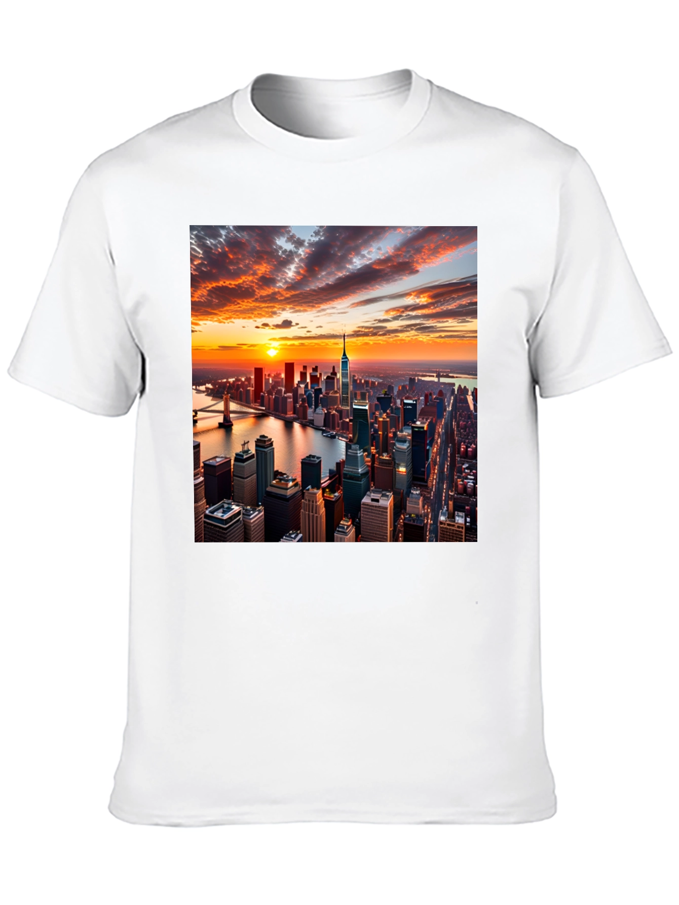 New York Sunset Graphic Tee - Urban Style
