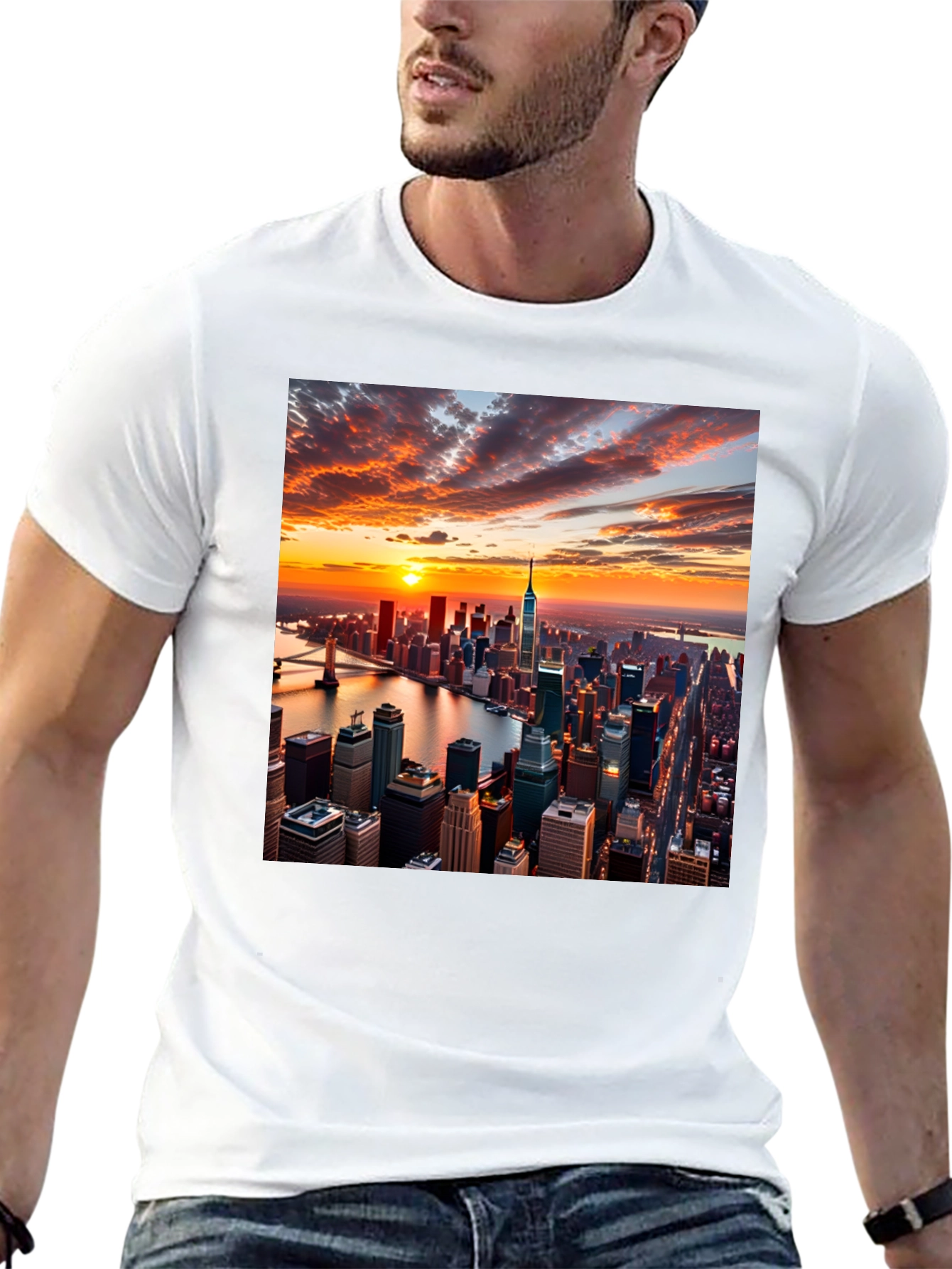 New York Sunset Graphic Tee - Urban Style