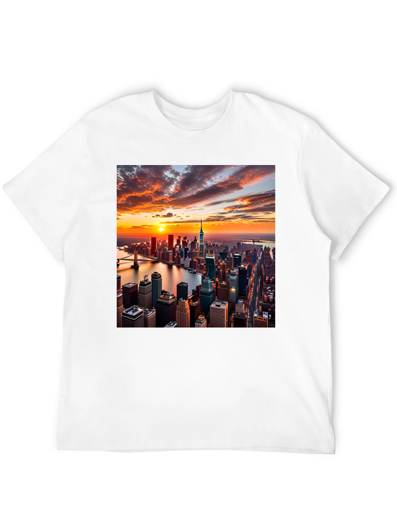 New York Sunset Graphic Tee - Urban Style