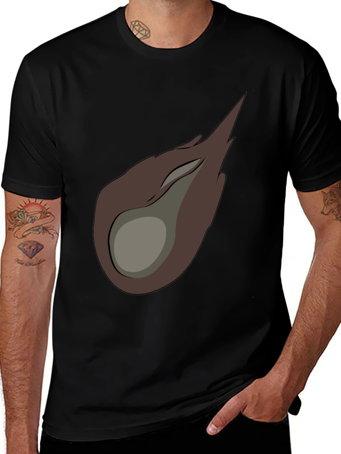 Meteor Graphic Tee - Black Cotton Casual T-Shirt