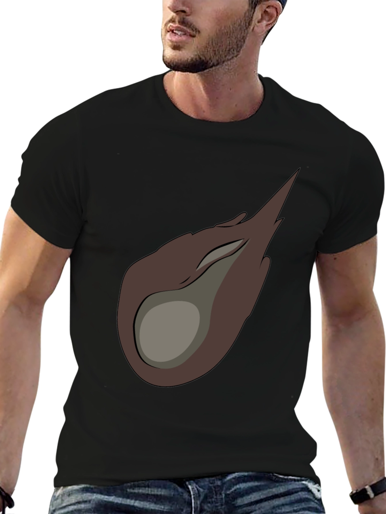 Meteor Graphic Tee - Black Cotton Casual T-Shirt