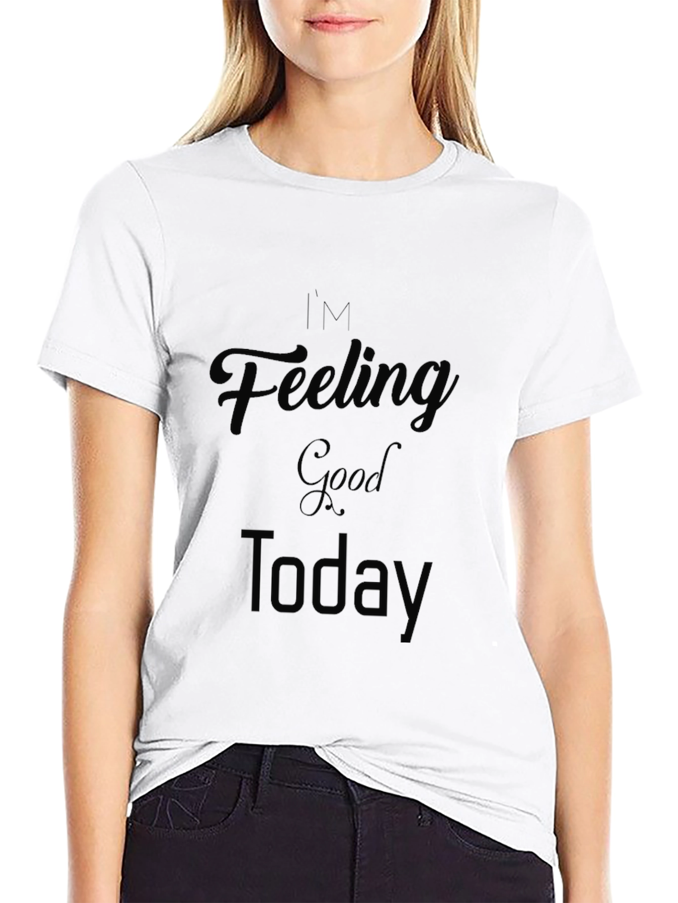 Feeling Good Today Graphic Tee - Black