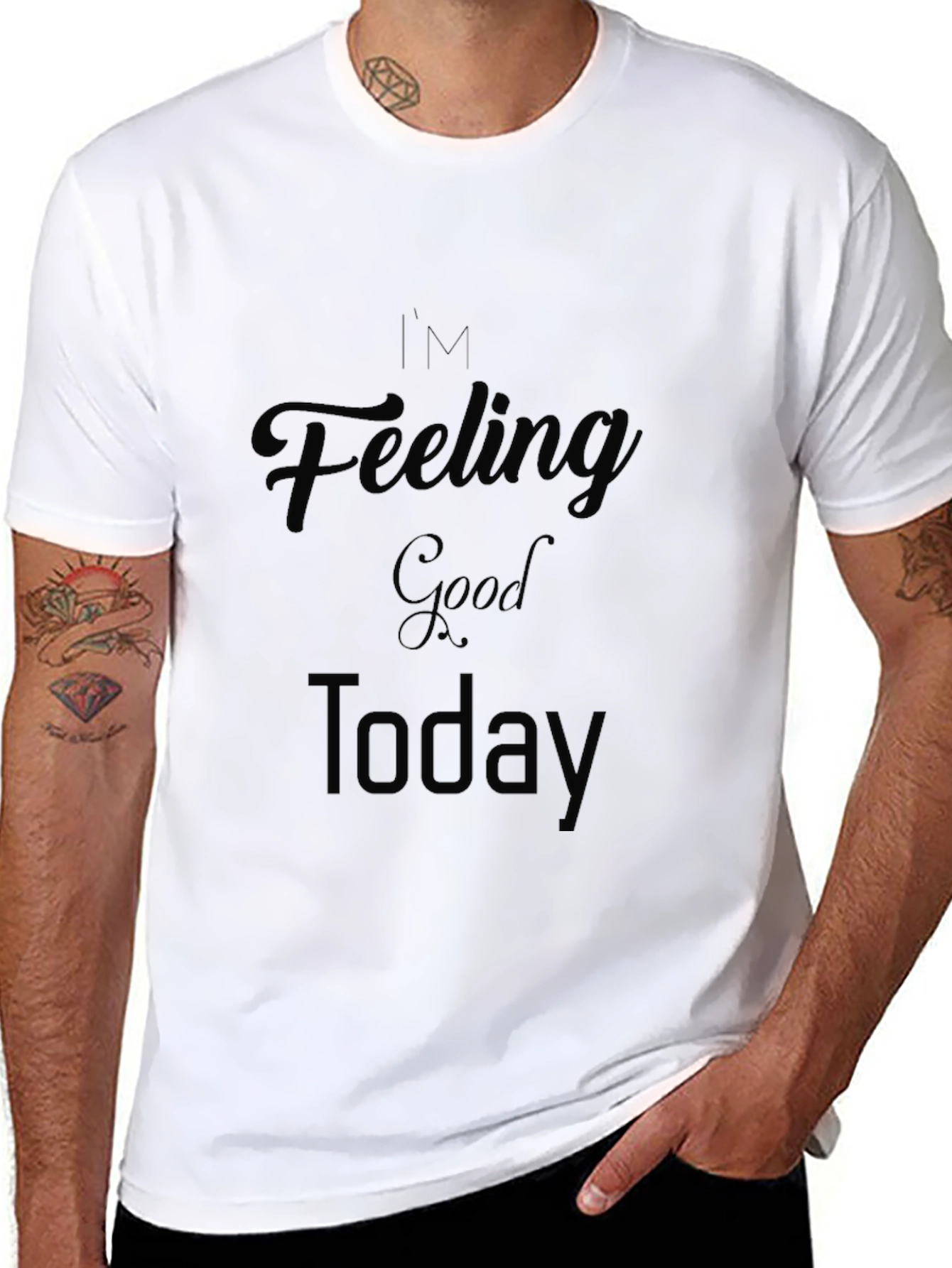 Feeling Good Today Graphic Tee - Black