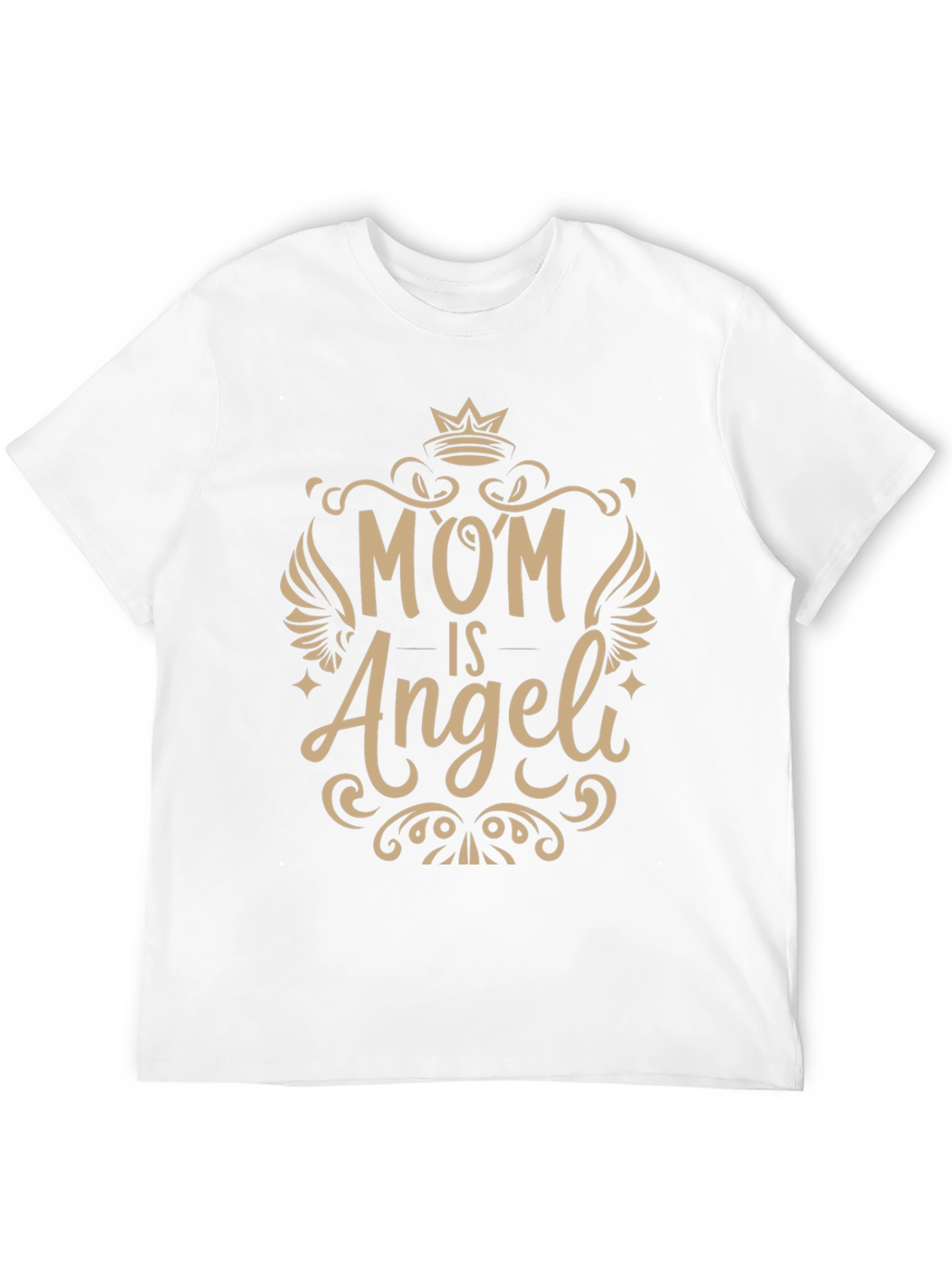 Mom Is Angel Black Graphic Tee