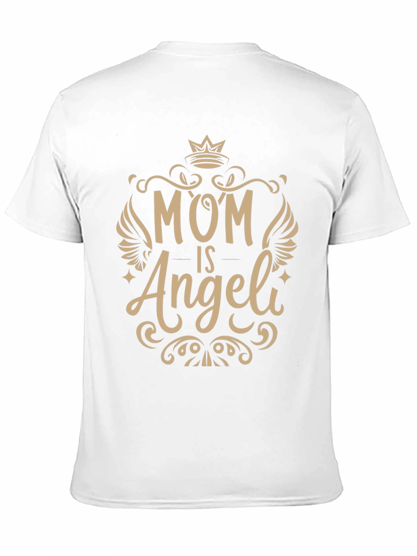 Mom Is Angel Black Graphic Tee