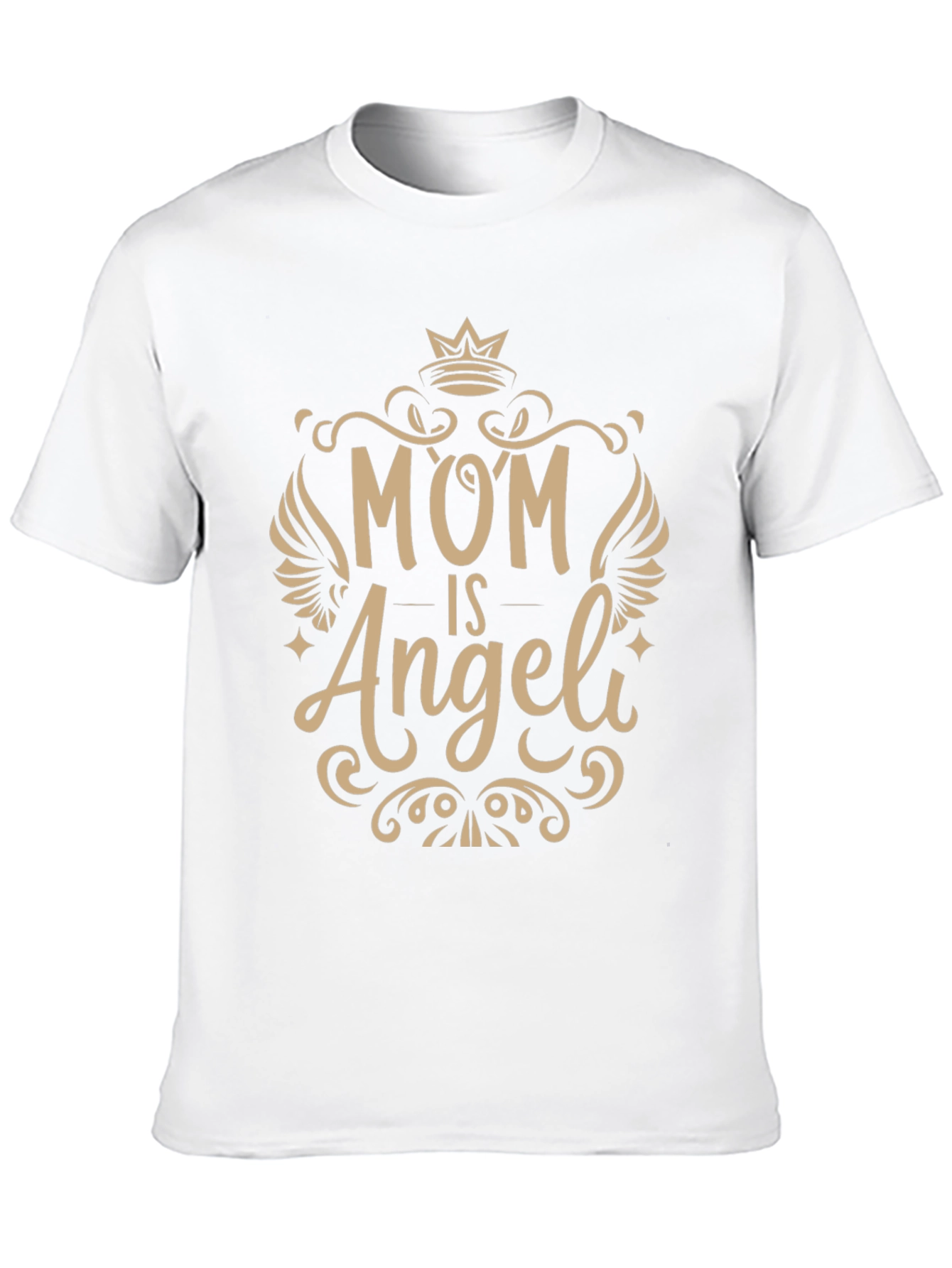 Mom Is Angel Black Graphic Tee