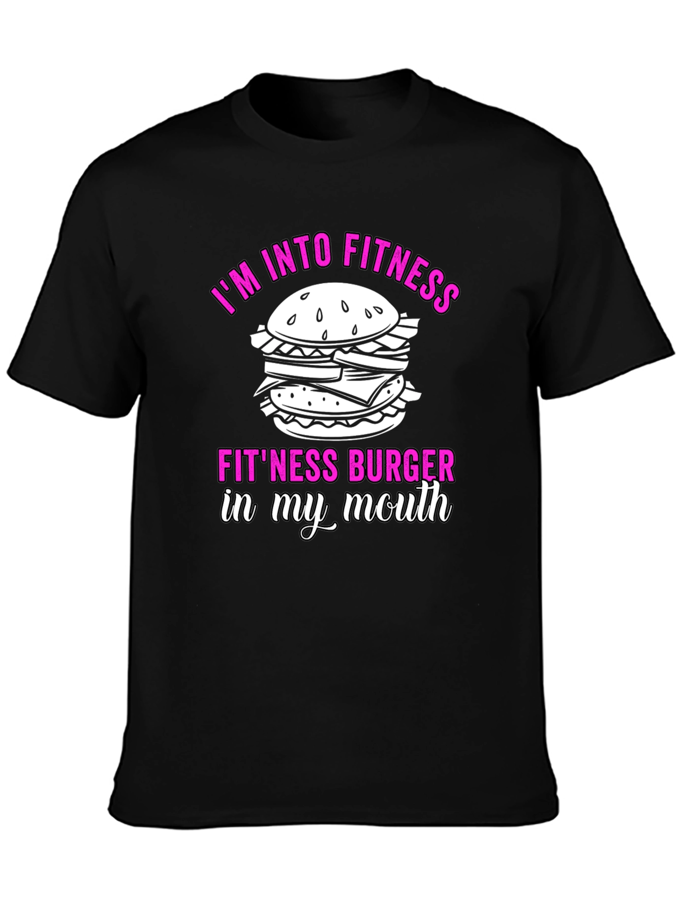 Fitness Burger Graphic T-Shirt - Funny Workout Tee