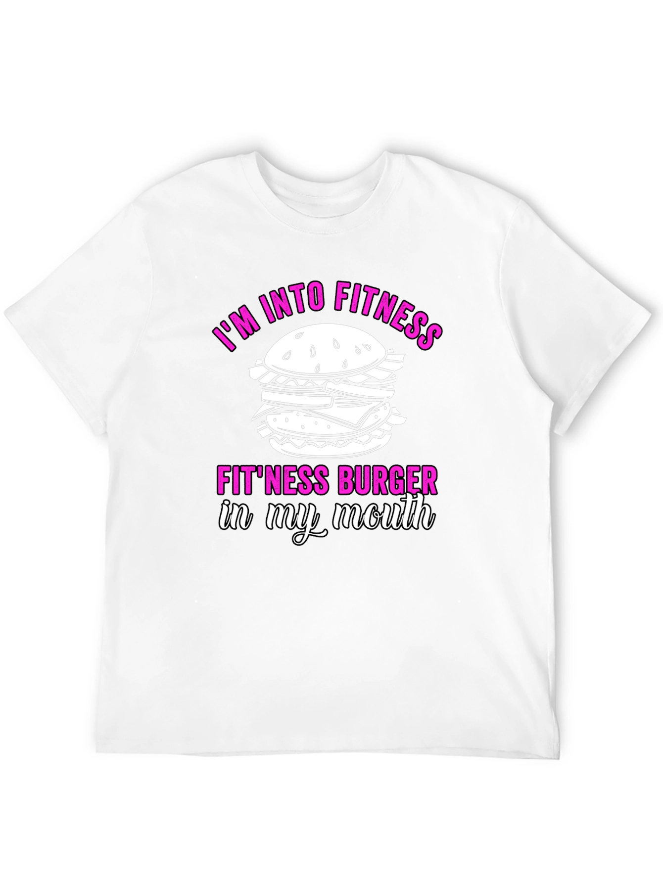 Fitness Burger Graphic T-Shirt - Funny Workout Tee