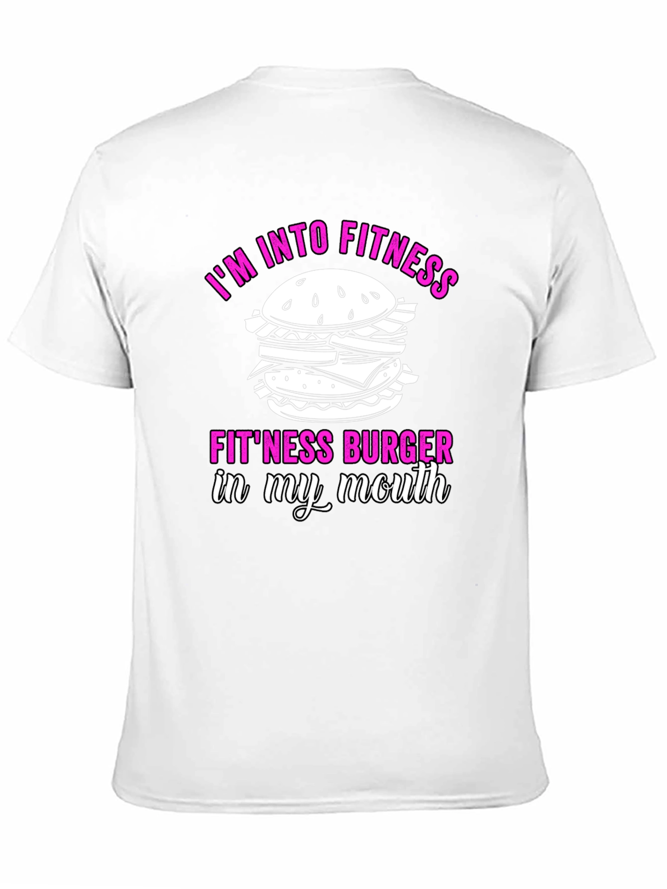 Fitness Burger Graphic T-Shirt - Funny Workout Tee