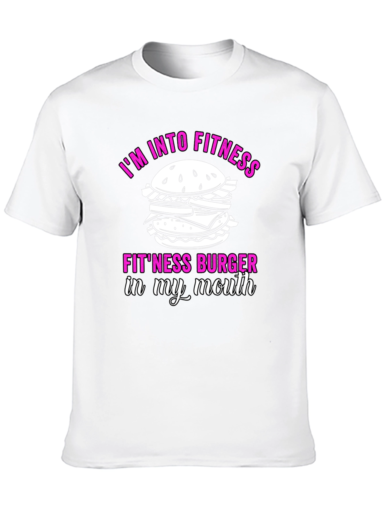 Fitness Burger Graphic T-Shirt - Funny Workout Tee