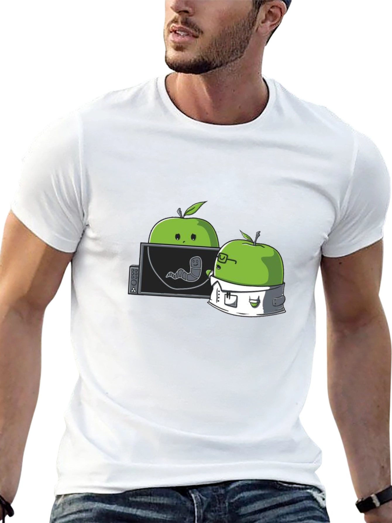 Apple Worm Lab T-Shirt - Funny Science Tee