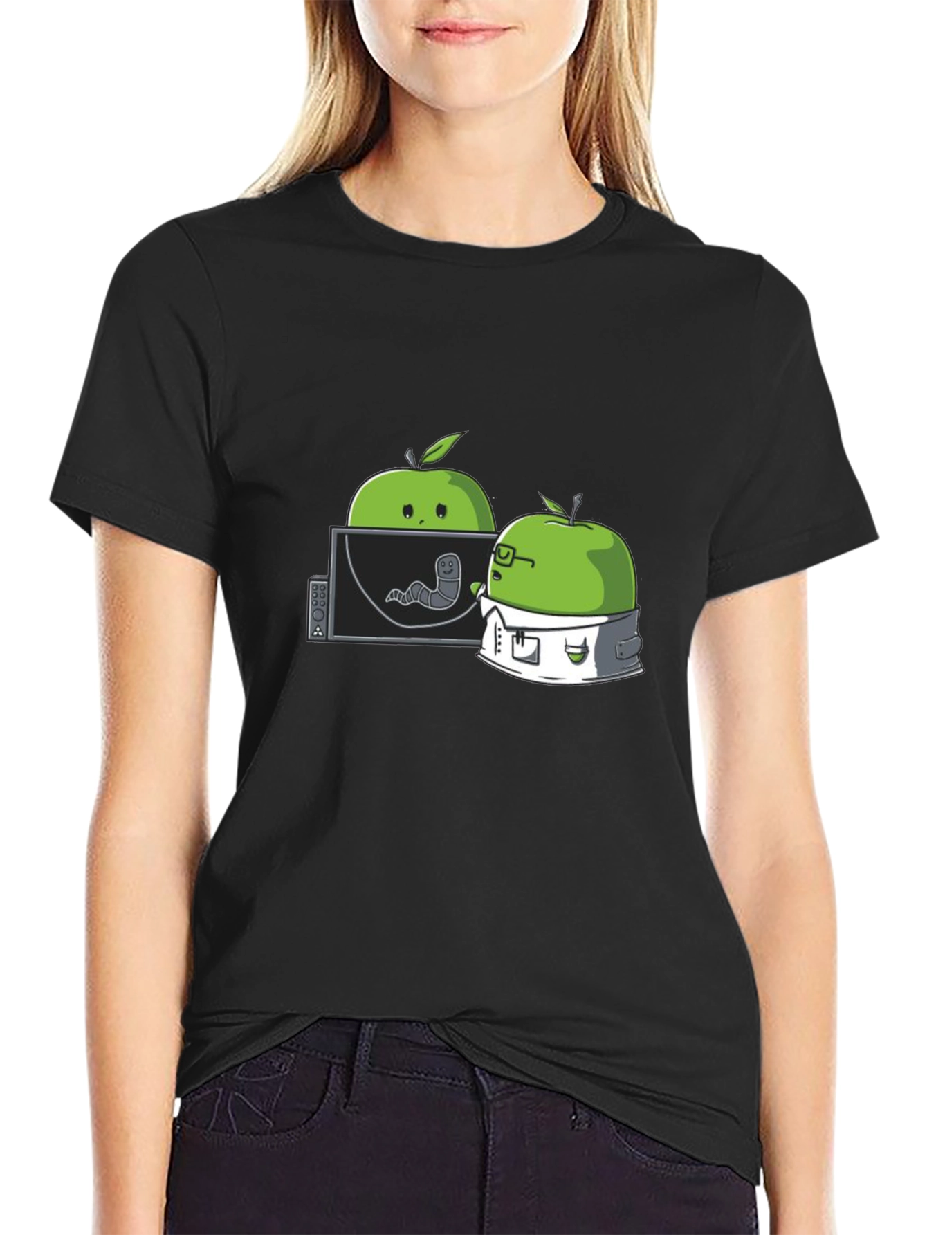 Apple Worm Lab T-Shirt - Funny Science Tee