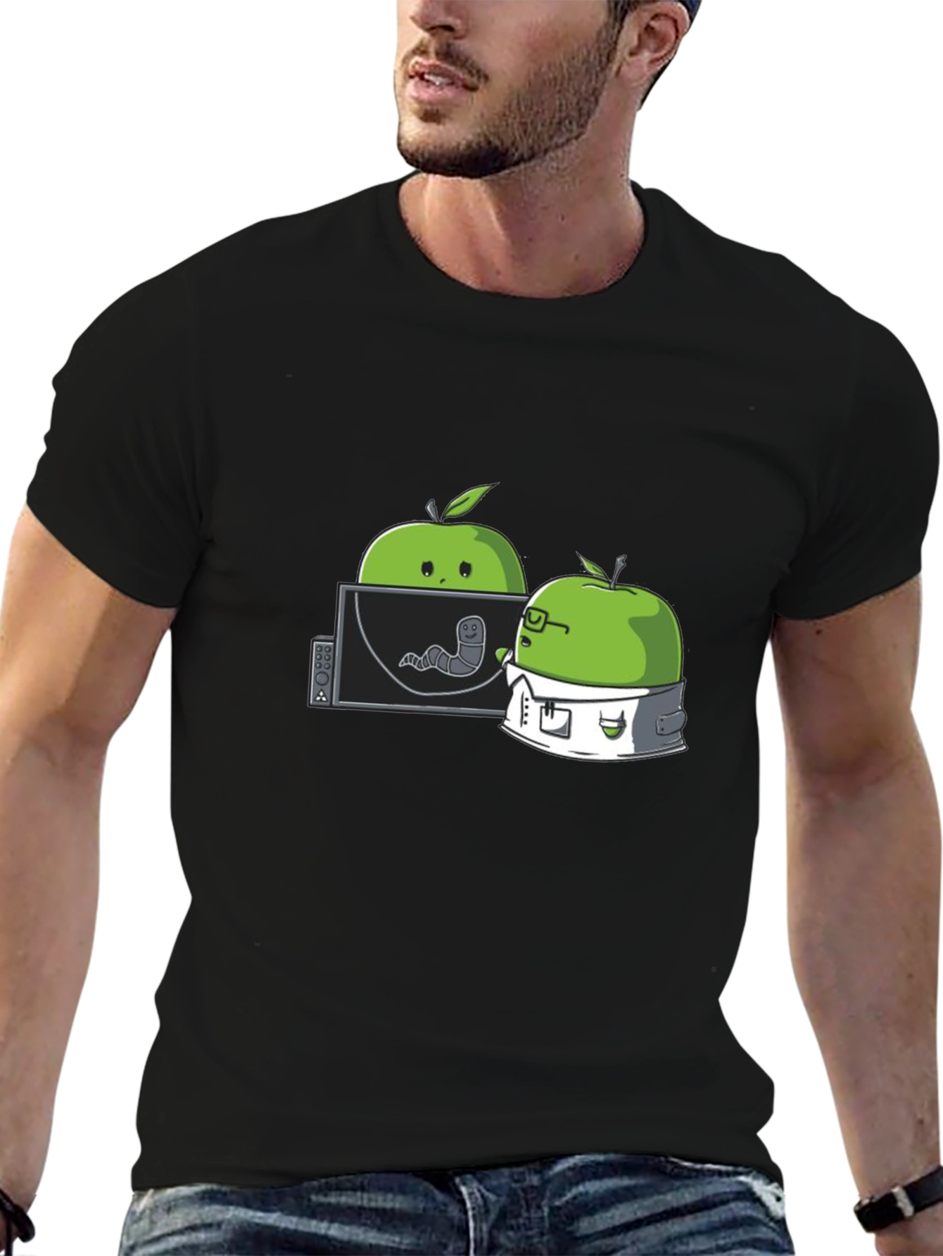 Apple Worm Lab T-Shirt - Funny Science Tee
