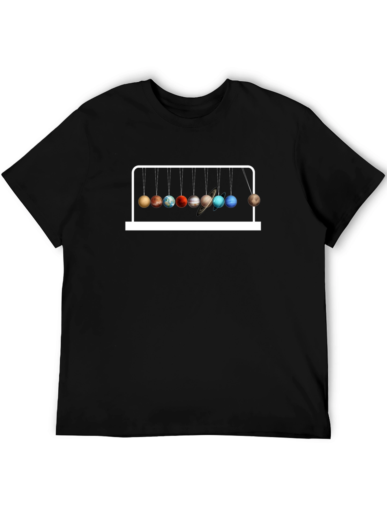 Planetary Newtons Cradle Black T-Shirt