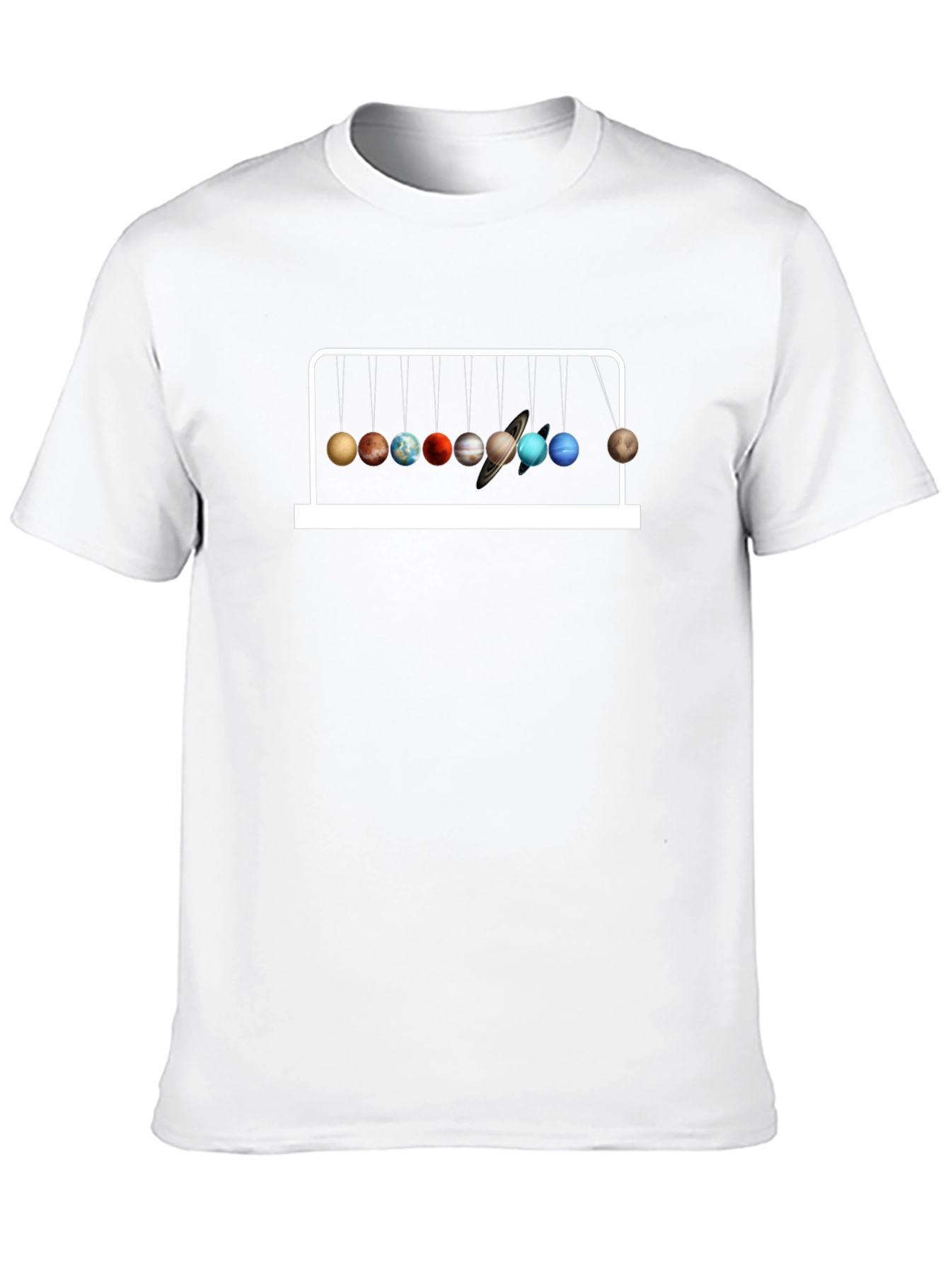 Planetary Newtons Cradle Black T-Shirt