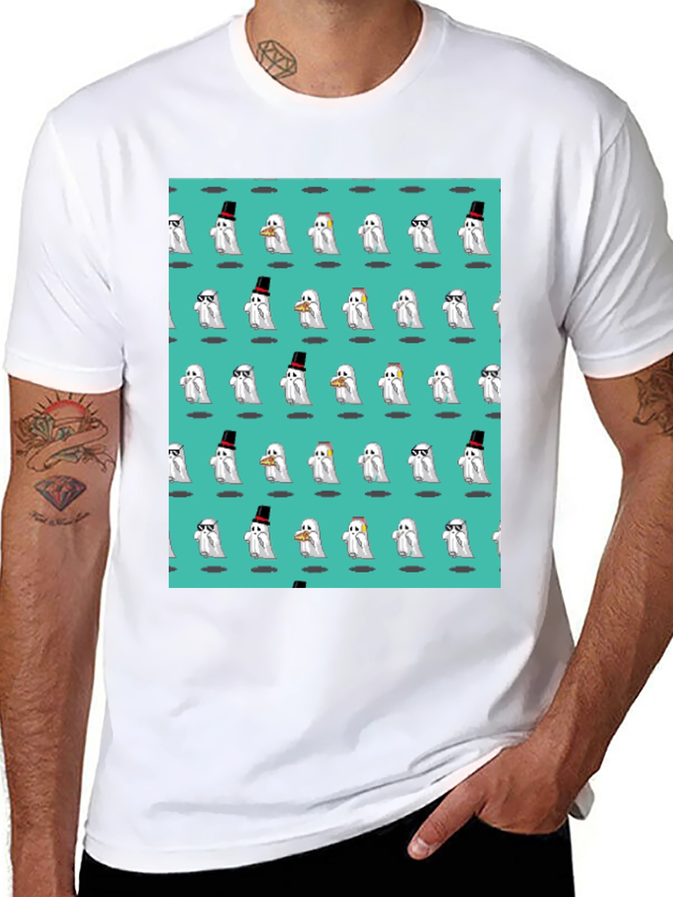 Ghost Pattern T-Shirt