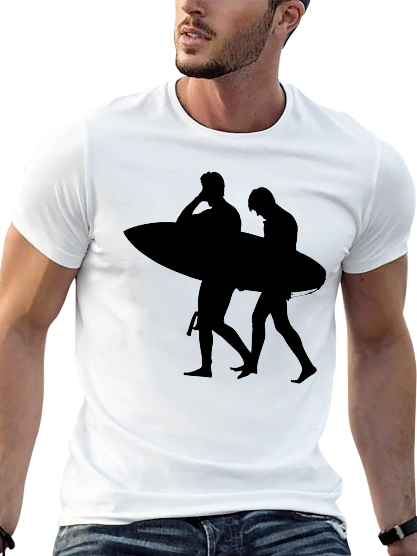 Black Surf Silhouette Tee