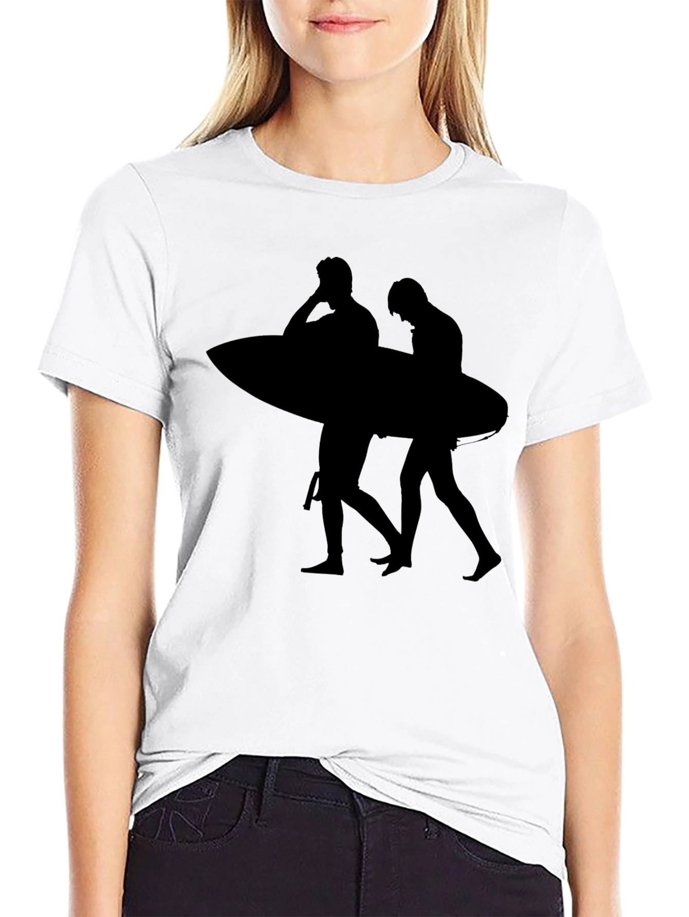 Black Surf Silhouette Tee