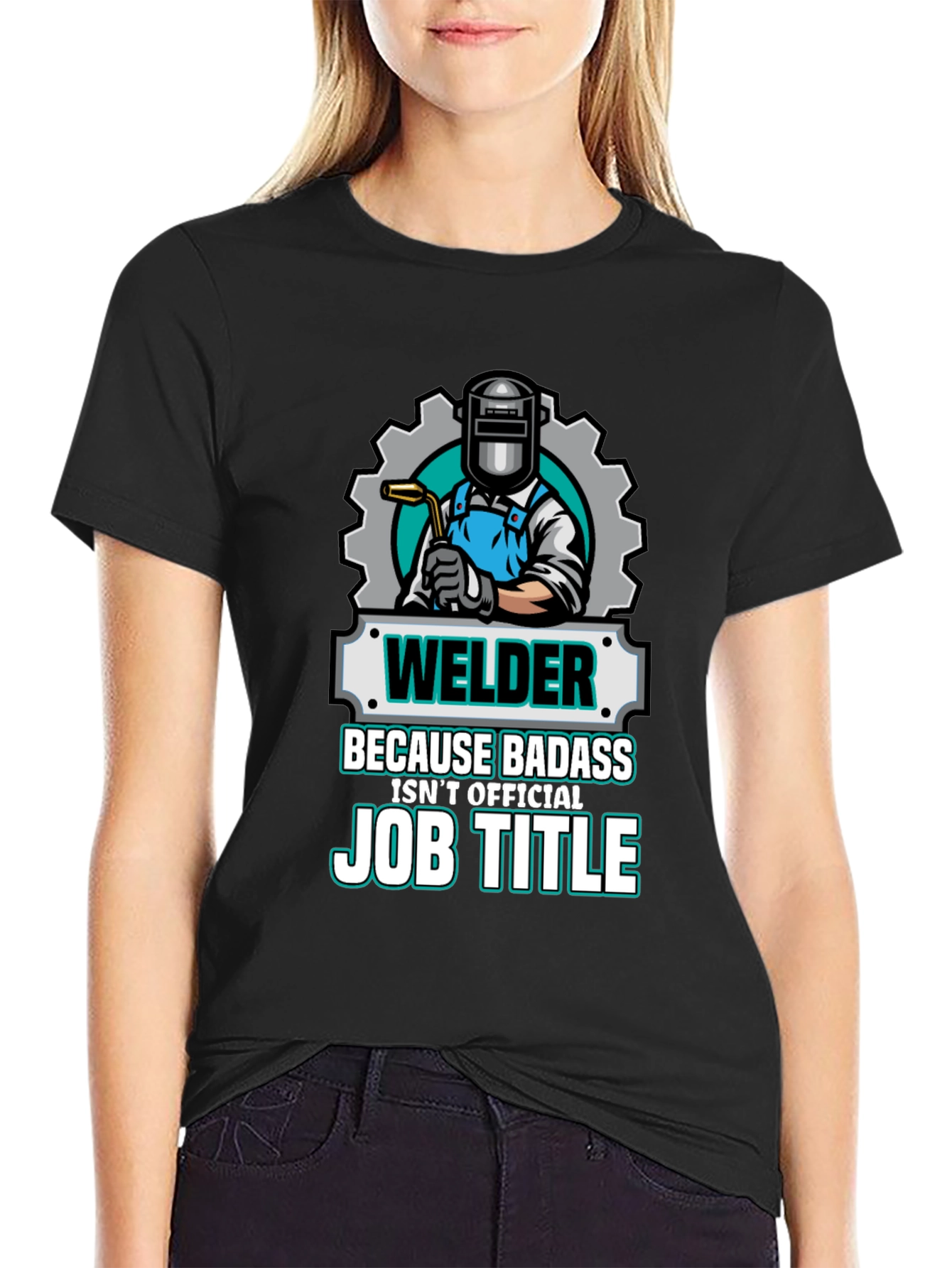 Welder Badass Job Title Graphic T-Shirt