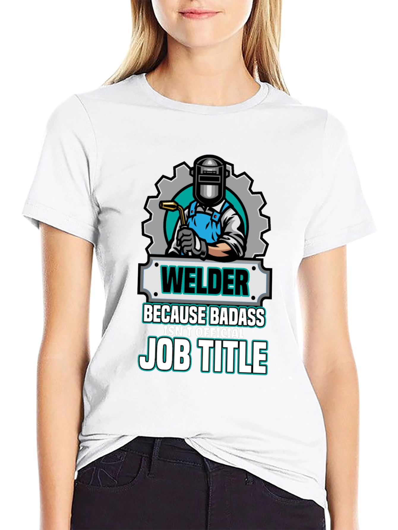 Welder Badass Job Title Graphic T-Shirt