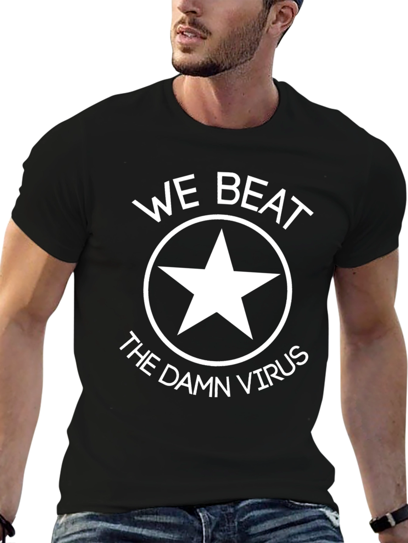 We Beat The Damn Virus Graphic Tee